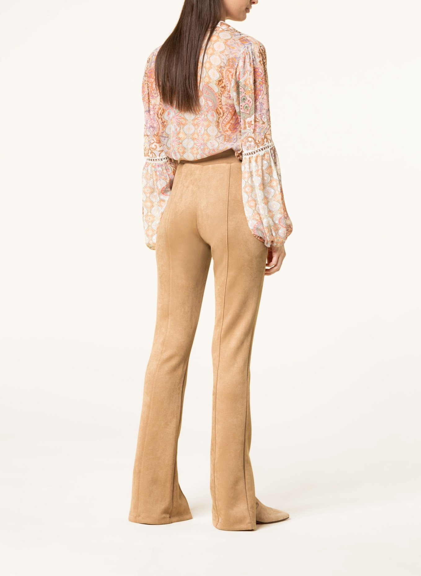GUESS Trousers STELA in leather look, Color: BEIGE (Image 3)