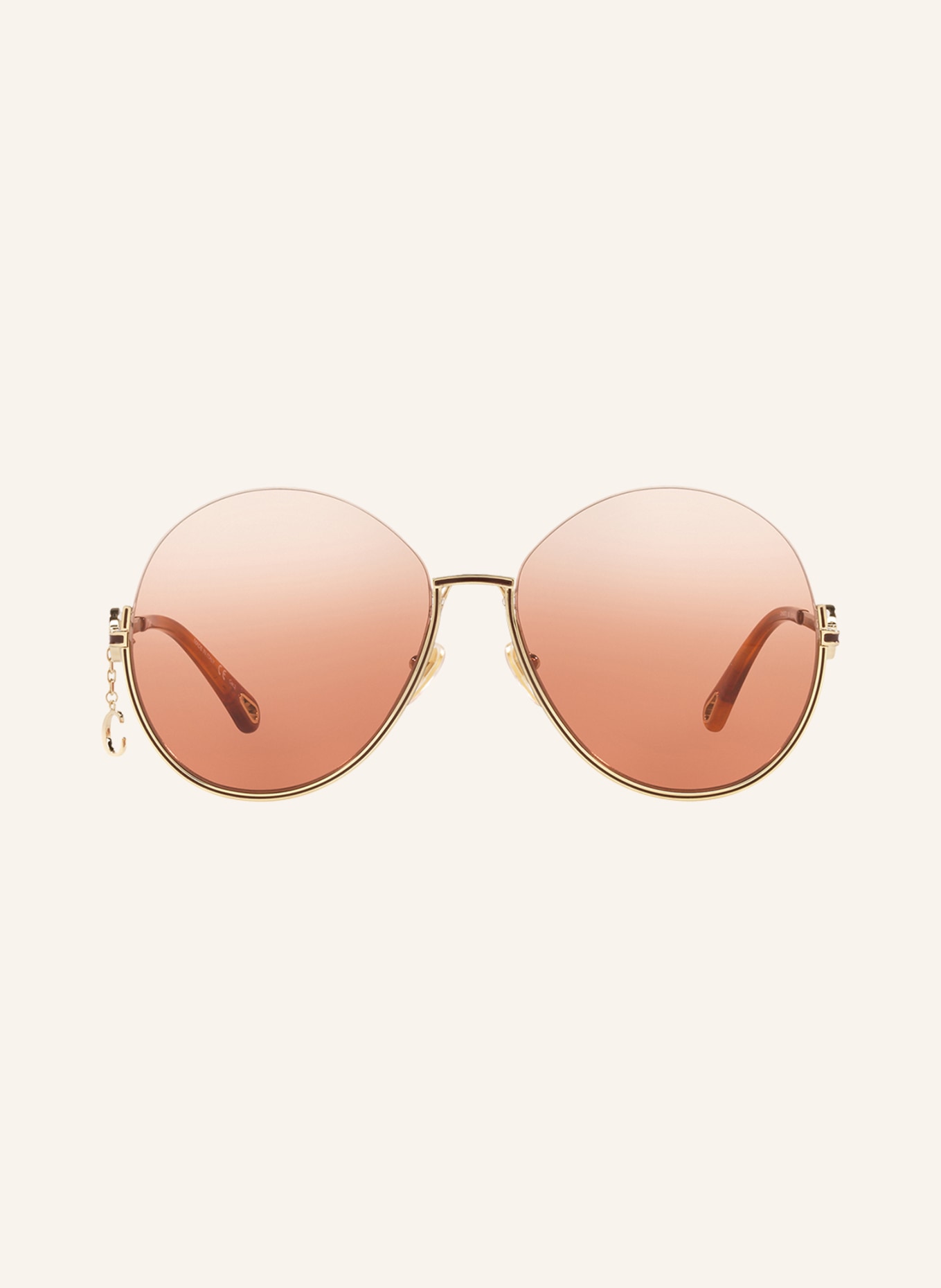 Chloé Sunglasses CH0067S, Color: 2300P1 - GOLD/ ORANGE GRADIENT (Image 2)