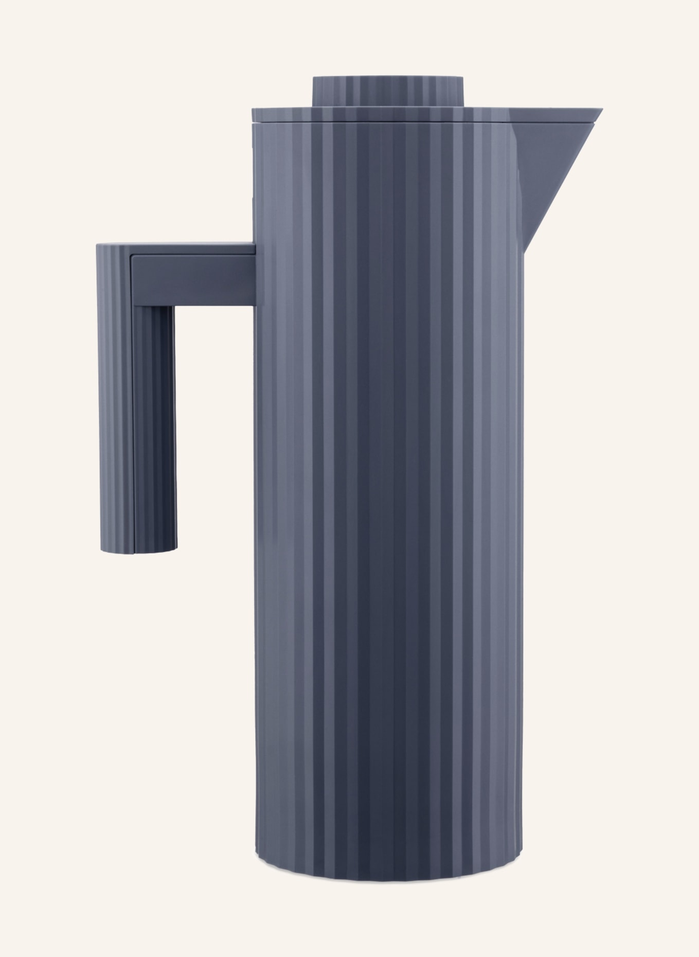 ALESSI Isolierkanne PLISSÈ: DUNKELGRAU