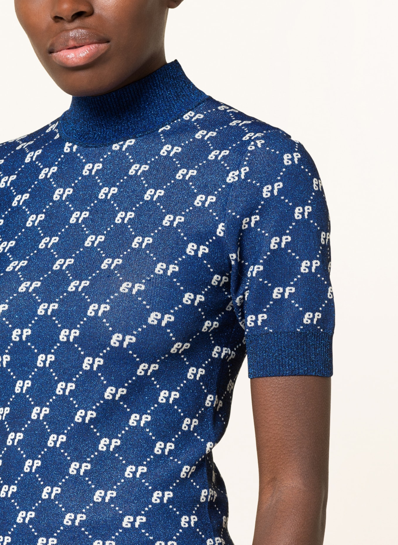 BAUM UND PFERDGARTEN T-shirt CASSIA with glittering thread , Color: BLUE (Image 4)
