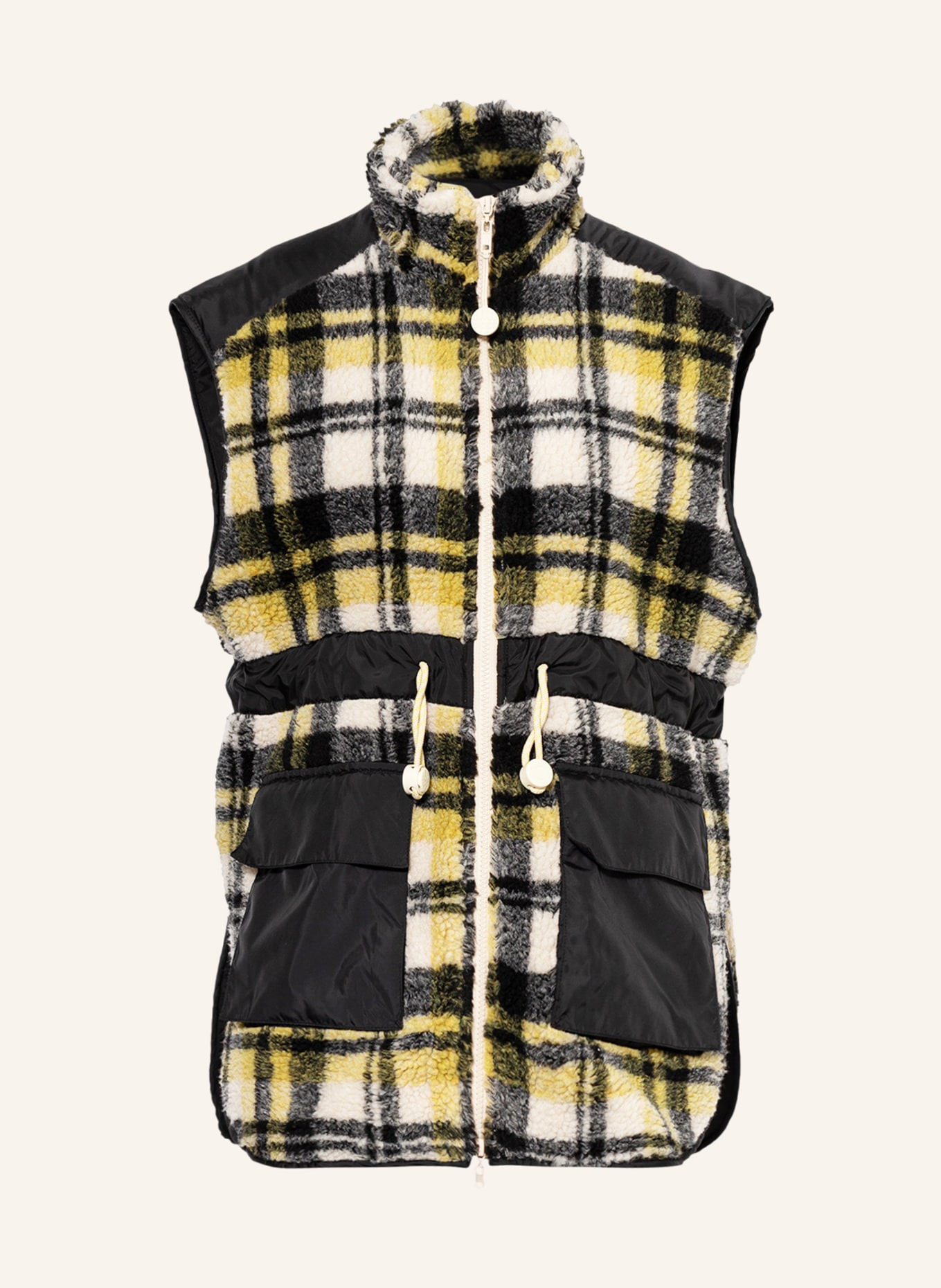 BAUM UND PFERDGARTEN Teddy vest JAINA in mixed materials , Color: BLACK/ YELLOW (Image 1)