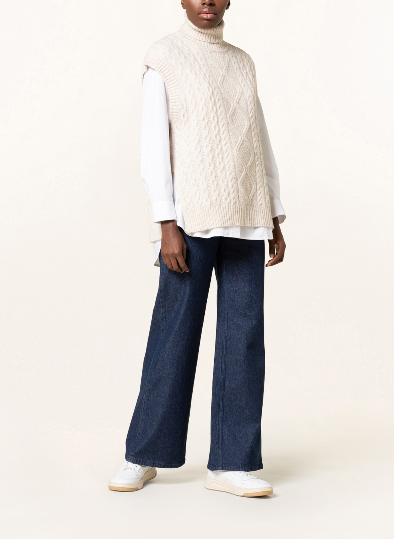 BAUM UND PFERDGARTEN Sleeveless sweater CILINA , Color: CREAM (Image 2)