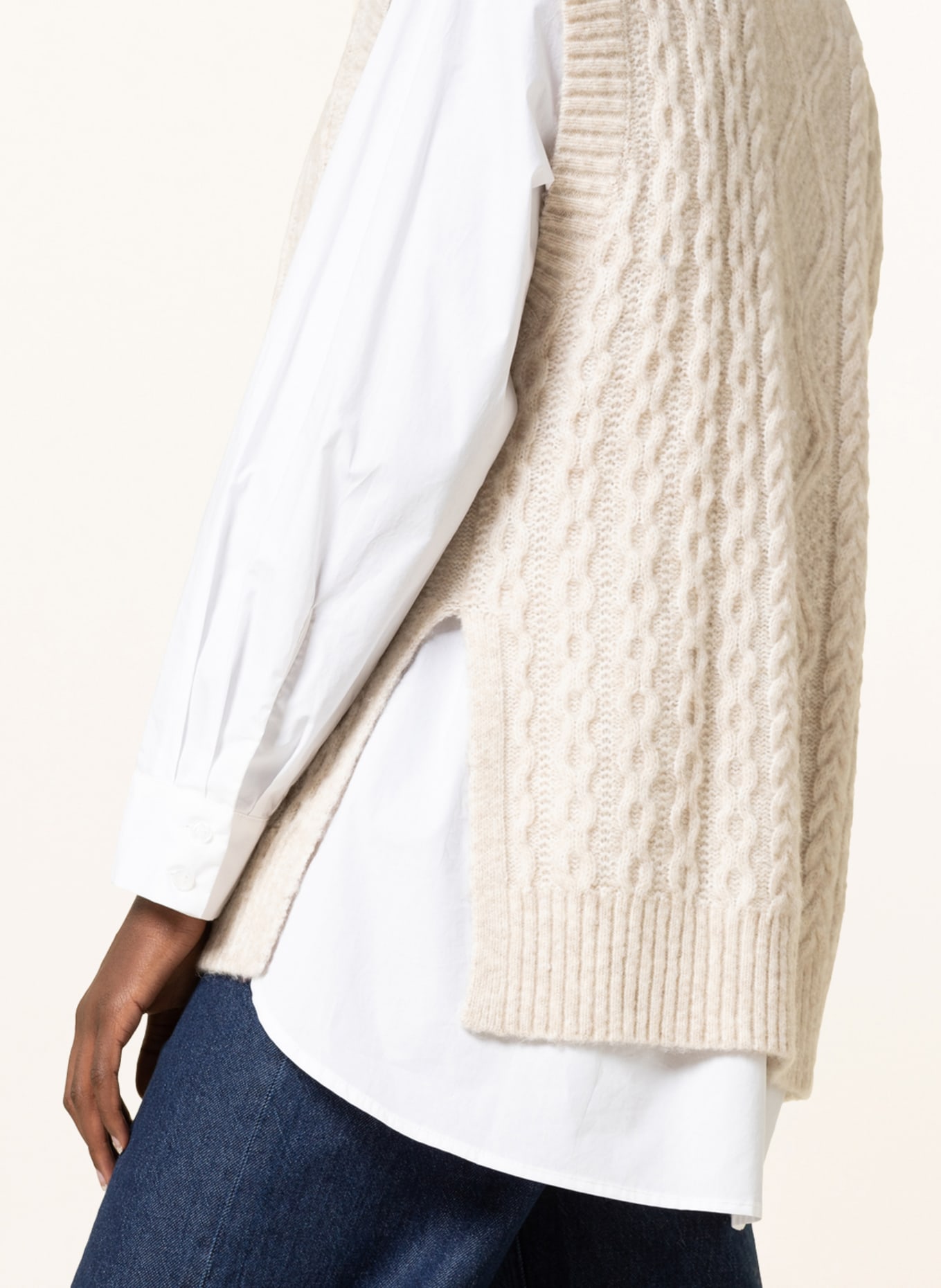 BAUM UND PFERDGARTEN Sleeveless sweater CILINA , Color: CREAM (Image 4)
