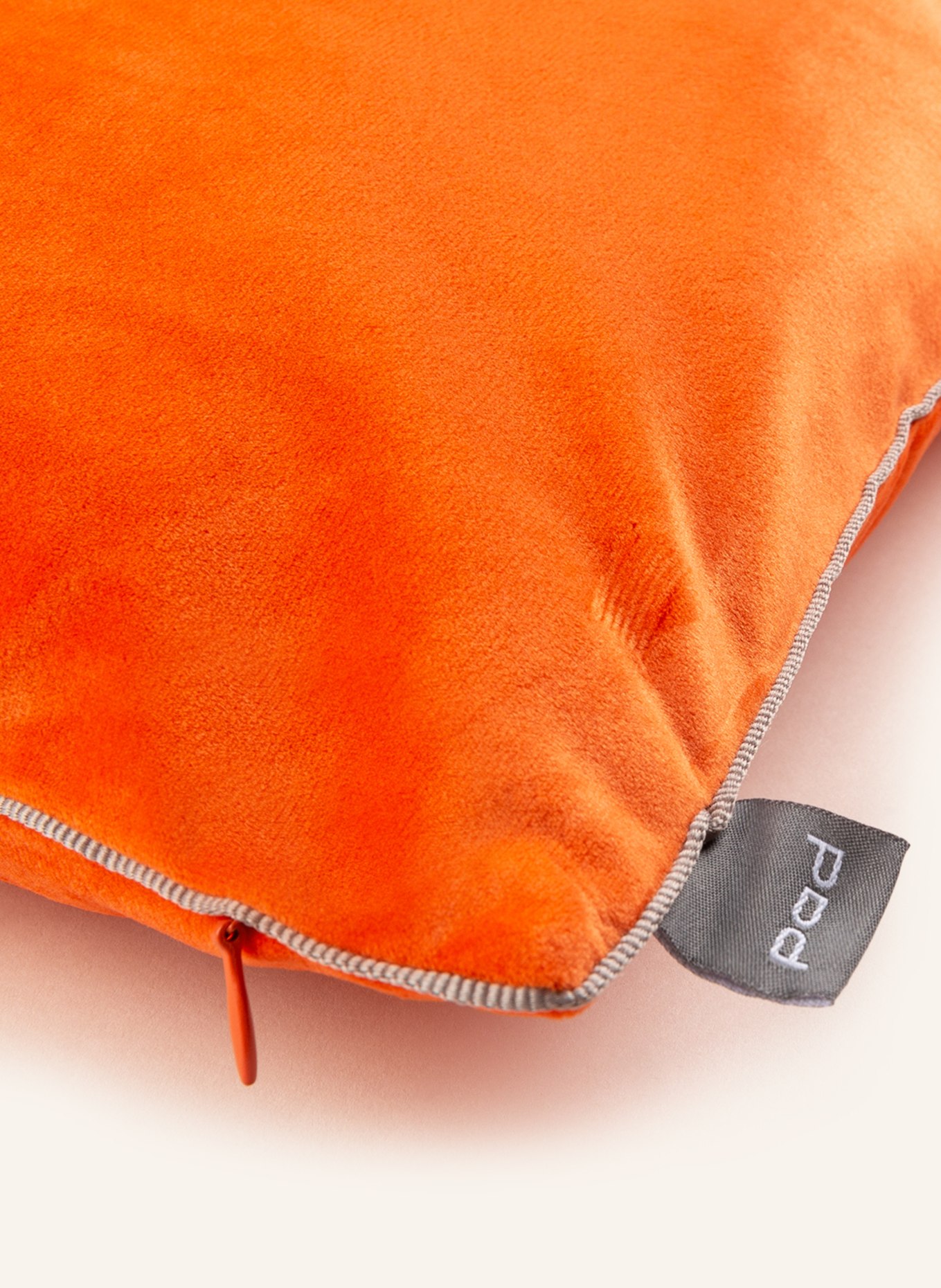 PAD Samt-Dekokissenhülle ELEGANCE: ORANGE