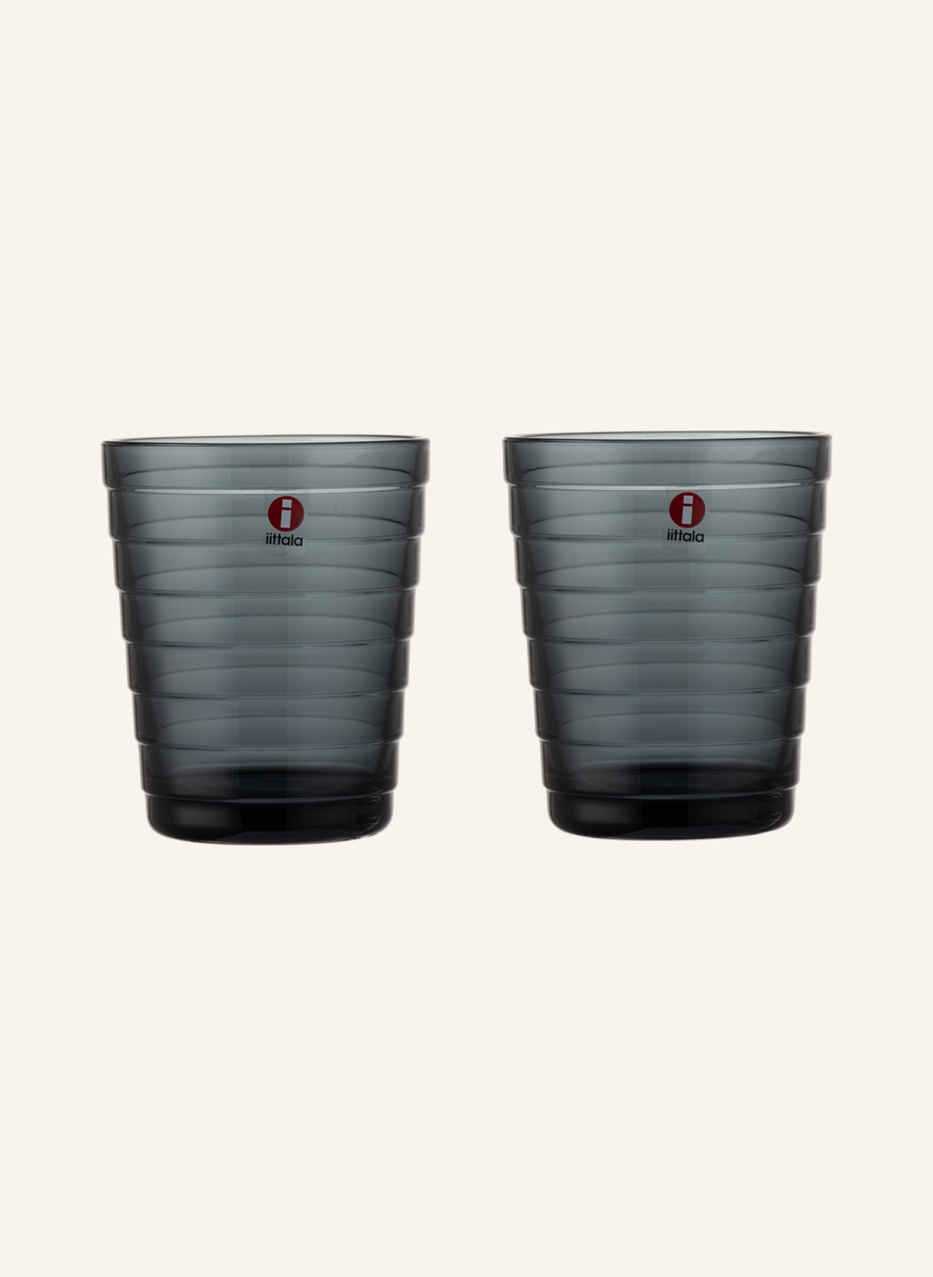 iittala 2er-Set Trinkgläser AINO AALTO: DARK GREY
