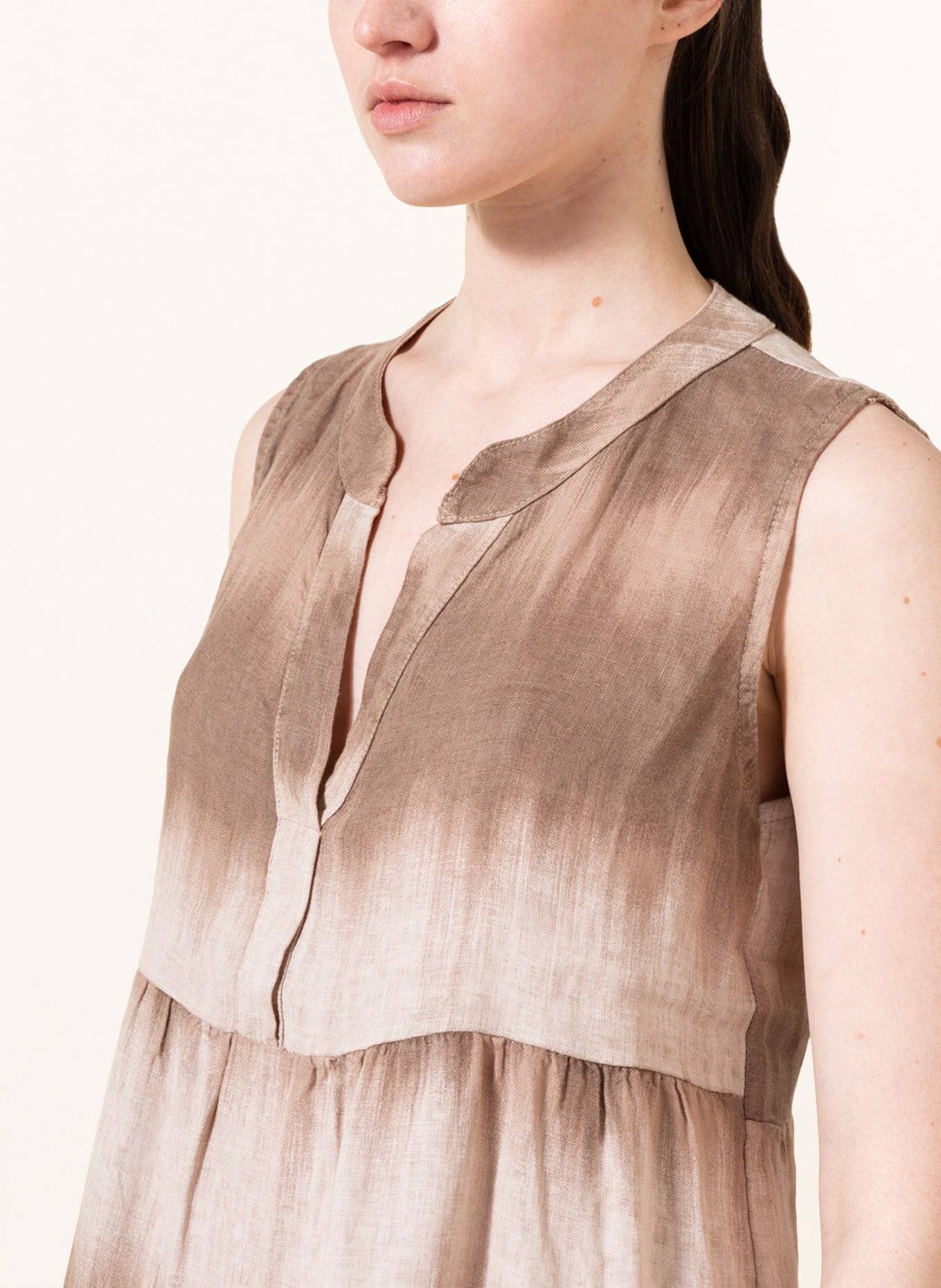 CARTOON Linen dress, Color: BEIGE/ ECRU (Image 4)