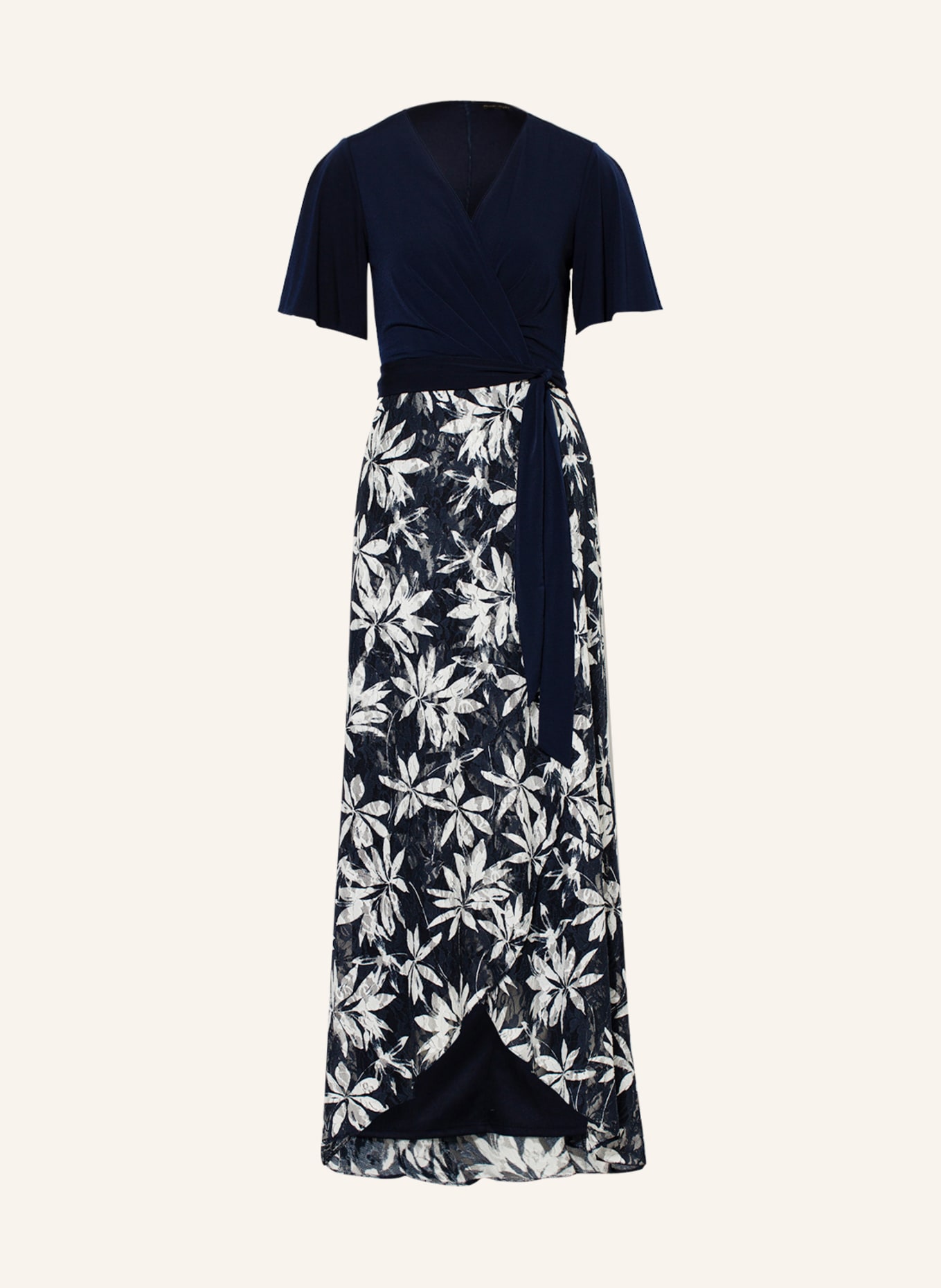 Phase Eight Dress BROGAN in mixed materials, Color: DARK BLUE/ WHITE (Image 1)