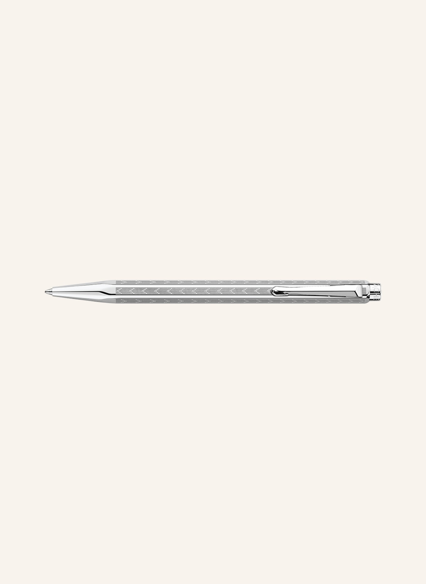 CARAN d'ACHE Długopis przyciskowy ECRIDOR CHEVRON, Kolor: SREBRNY (Obrazek 1)