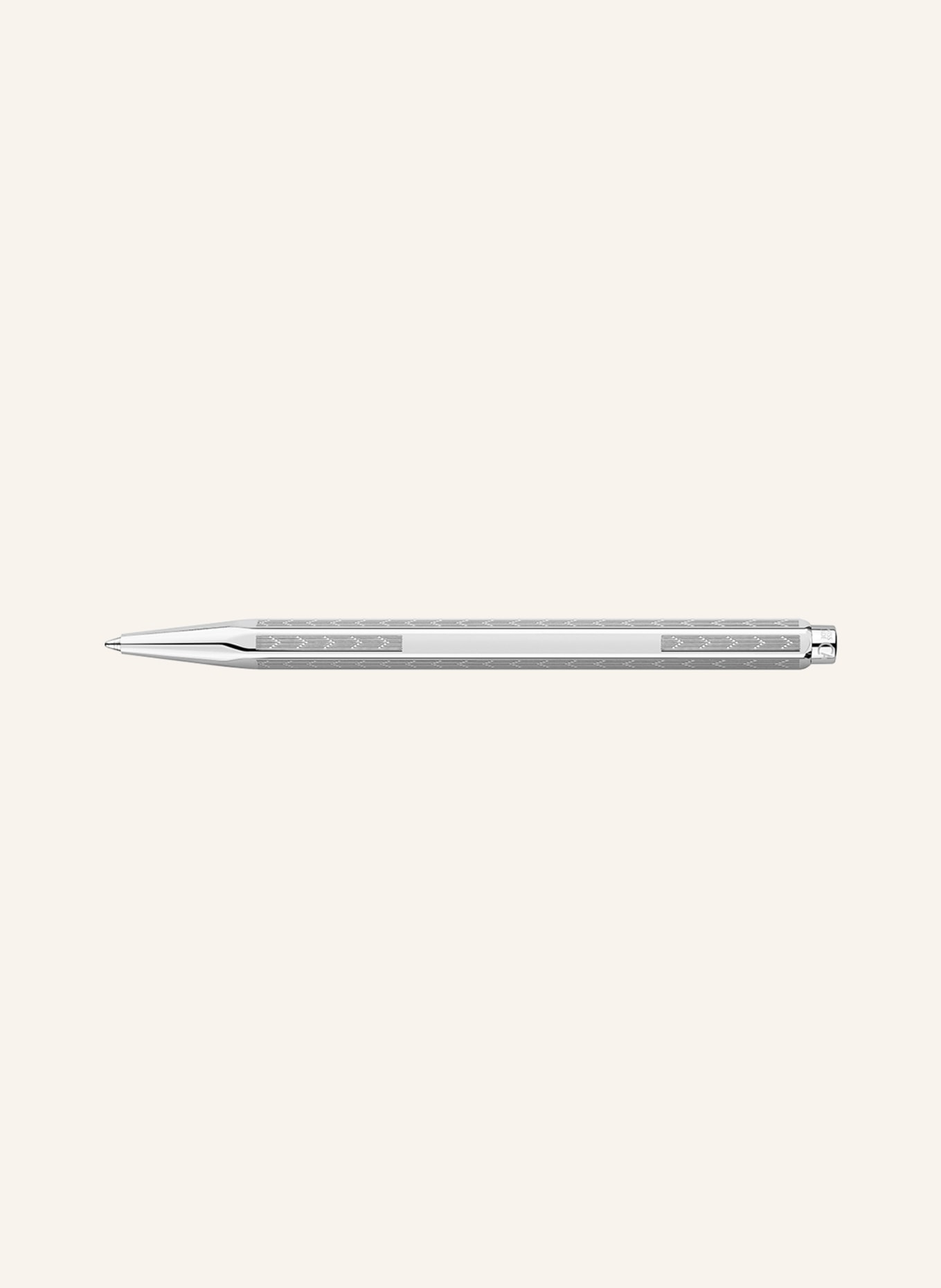 CARAN d'ACHE Długopis przyciskowy ECRIDOR CHEVRON, Kolor: SREBRNY (Obrazek 2)