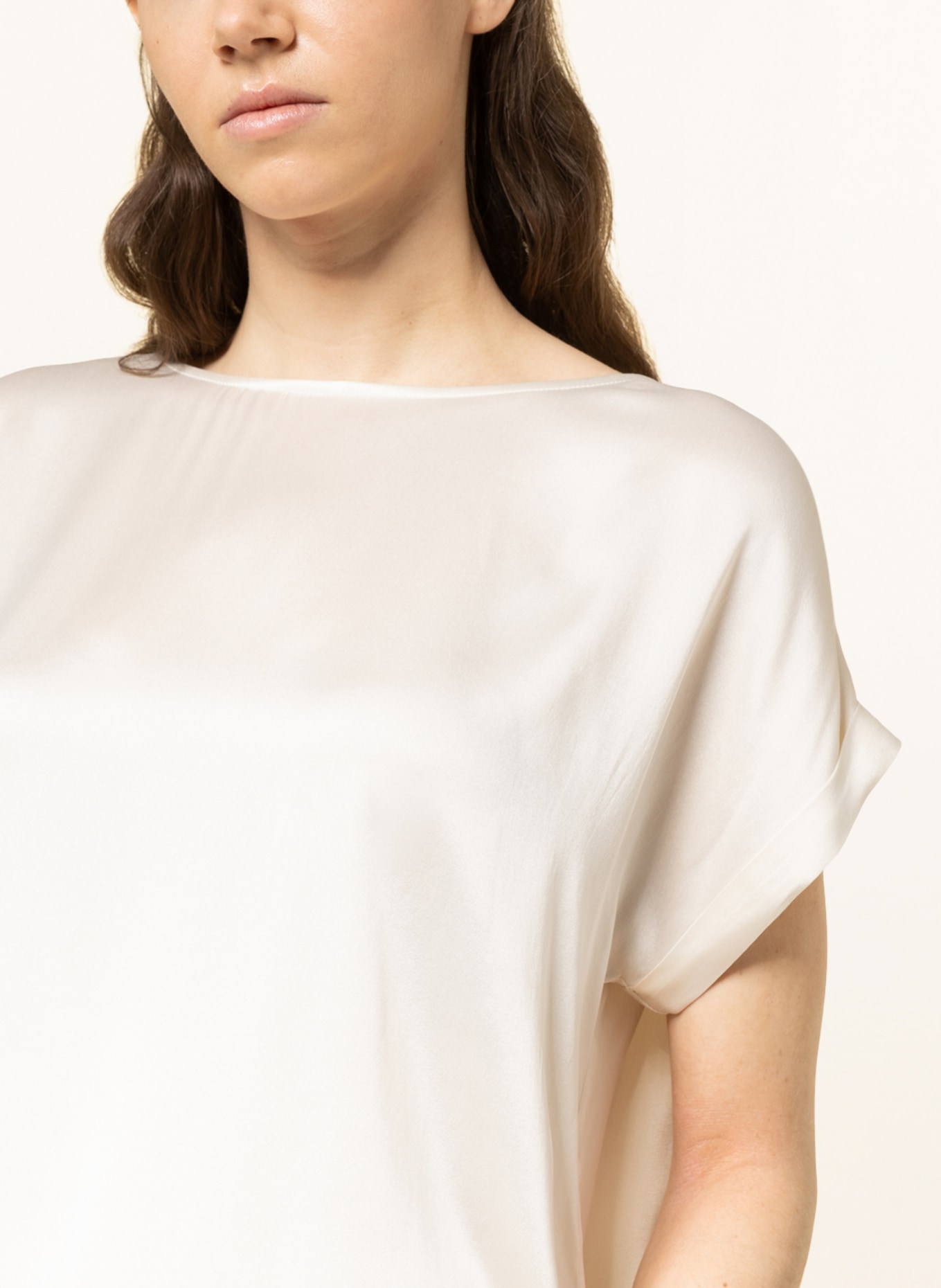 Juvia Blouse-style shirt in silk, Color: ECRU (Image 4)