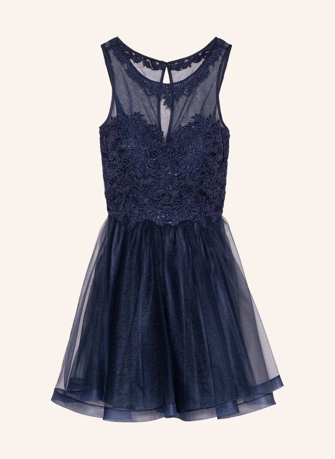 LAONA Cocktail dress with decorative gems and embroidery, Color: DARK BLUE (Image 1)