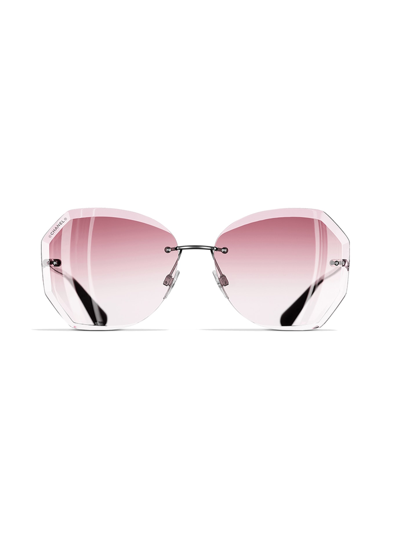 CHANEL Round sunglasses, Color: C1083P - PINK/ ROSÉ GRADIENT (Image 2)