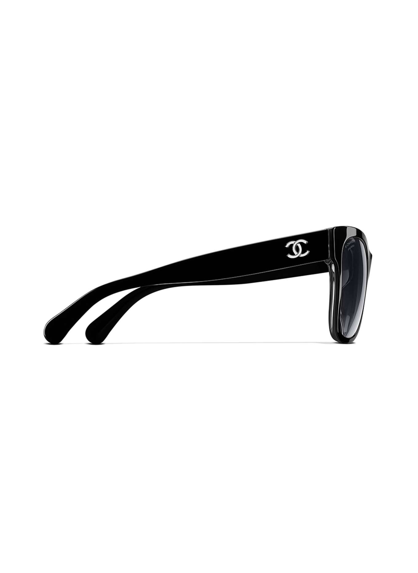 CHANEL Square sunglasses, Color: BLACK & GRAY POLARIZED (Image 3)