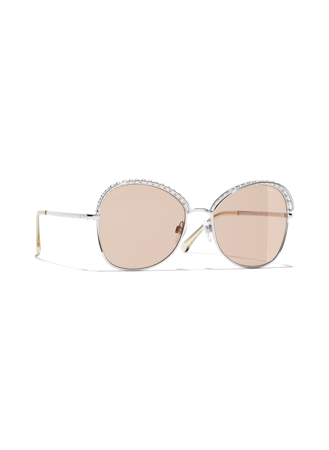 CHANEL Round sunglasses in c12473 - silver/ rose
