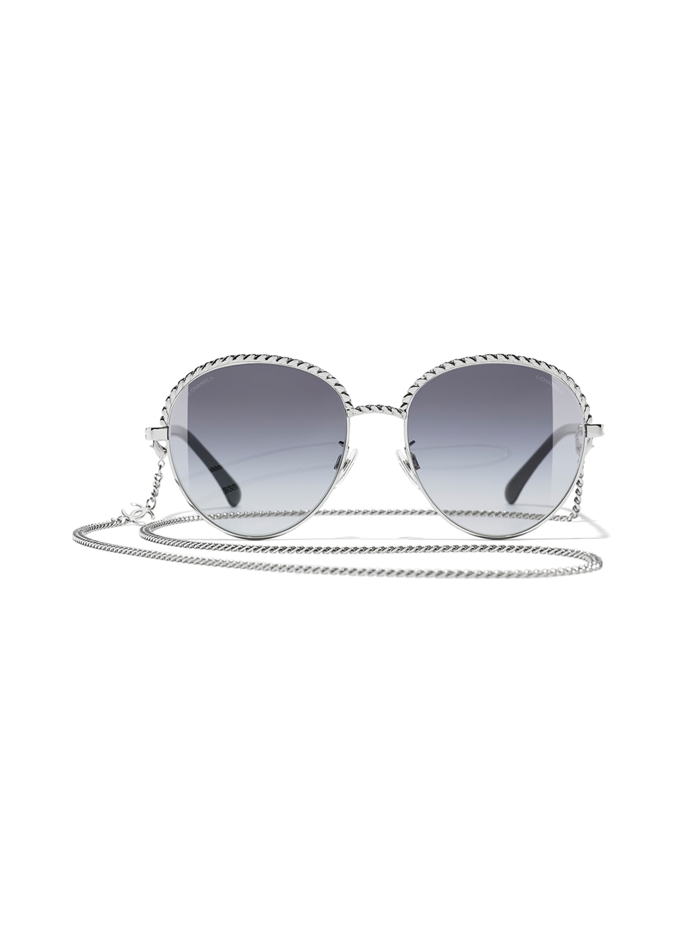 CHANEL Pantos sunglasses, Color: C124S6 - SILVER/GRAY GRADIENT (Image 2)