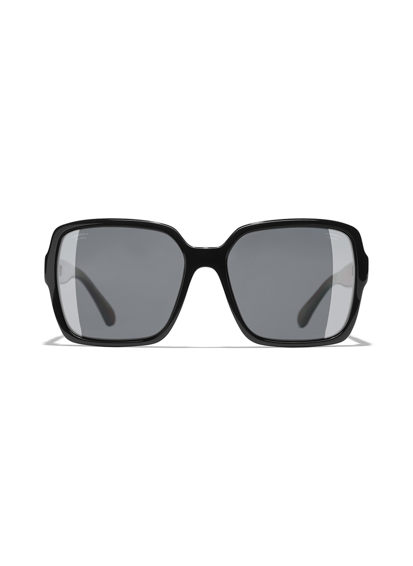 CHANEL Prostokątne okulary przeciwsłoneczne, Kolor: C888T8 – CZARNY / SZARY (Obrazek 2)