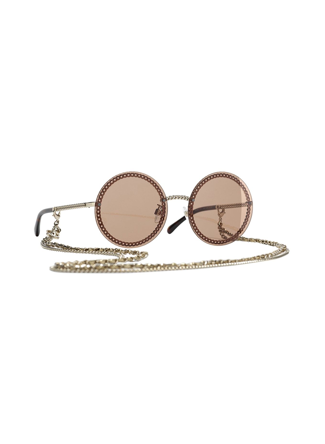 Sunglasses Chanel  Chain embellished brown squared sunglasses  CH4244C3953