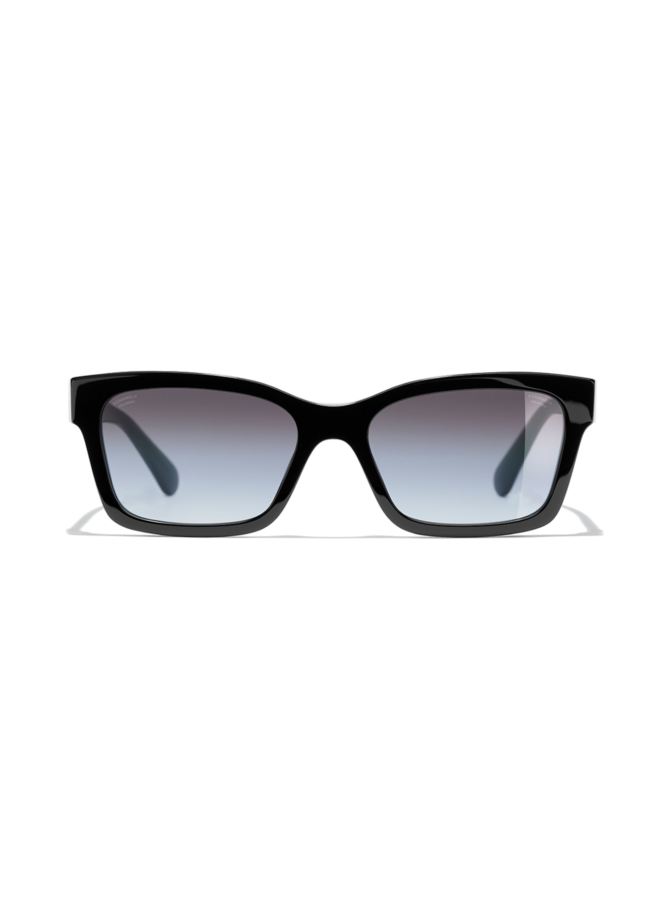 CHANEL Prostokątne okulary przeciwsłoneczne, Kolor: C501S8 - CZARNY/ SZARY (Obrazek 2)