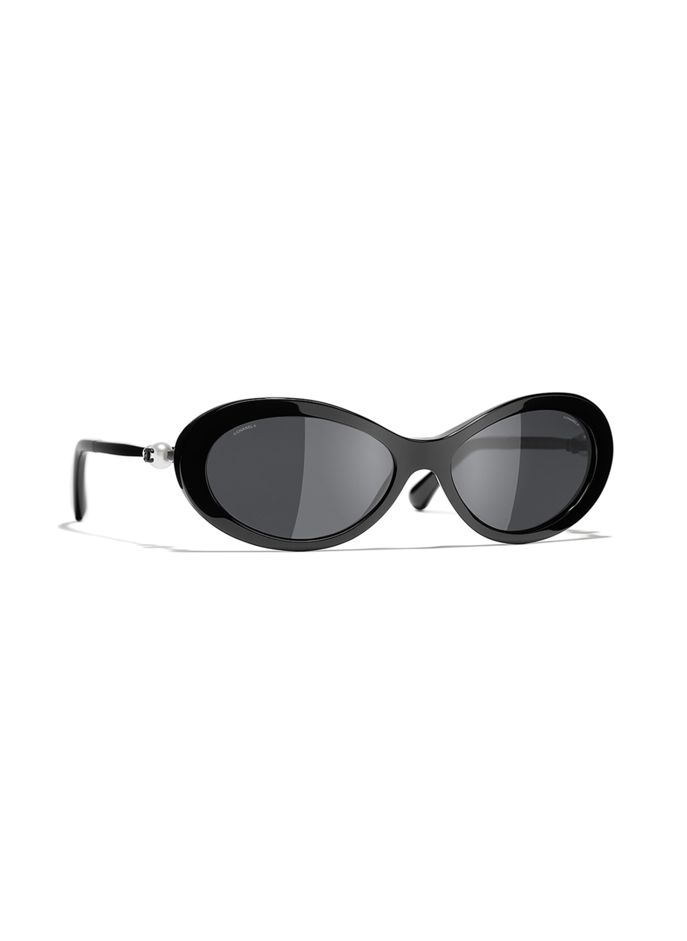 CHANEL Oval sunglasses, Color: C501S4 - BLACK/ BLACK  (Image 1)