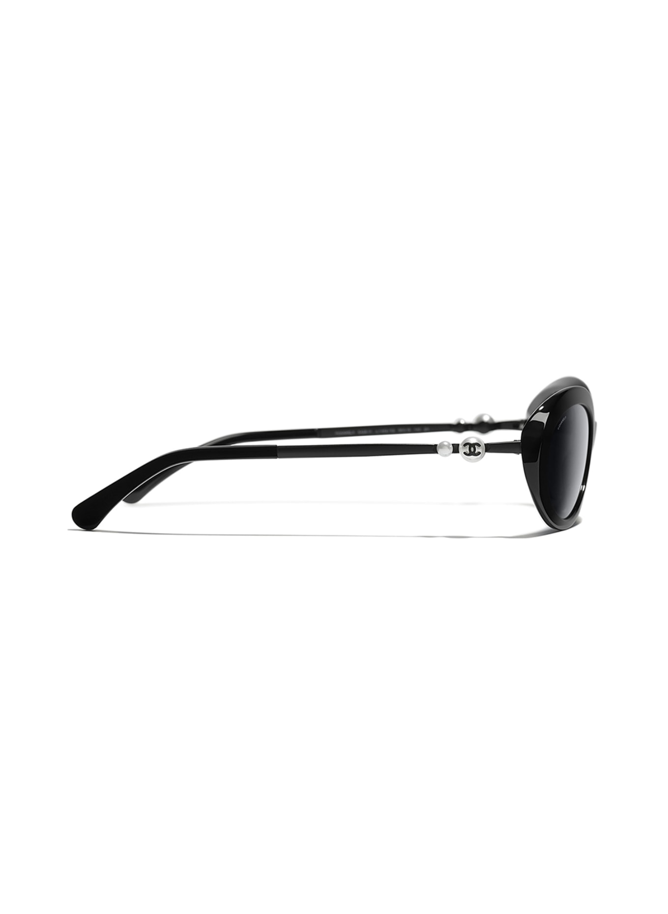 CHANEL Wąskie okulary przeciwsłoneczne, Kolor: C501S4 – CZARNY / CZARNY  (Obrazek 3)