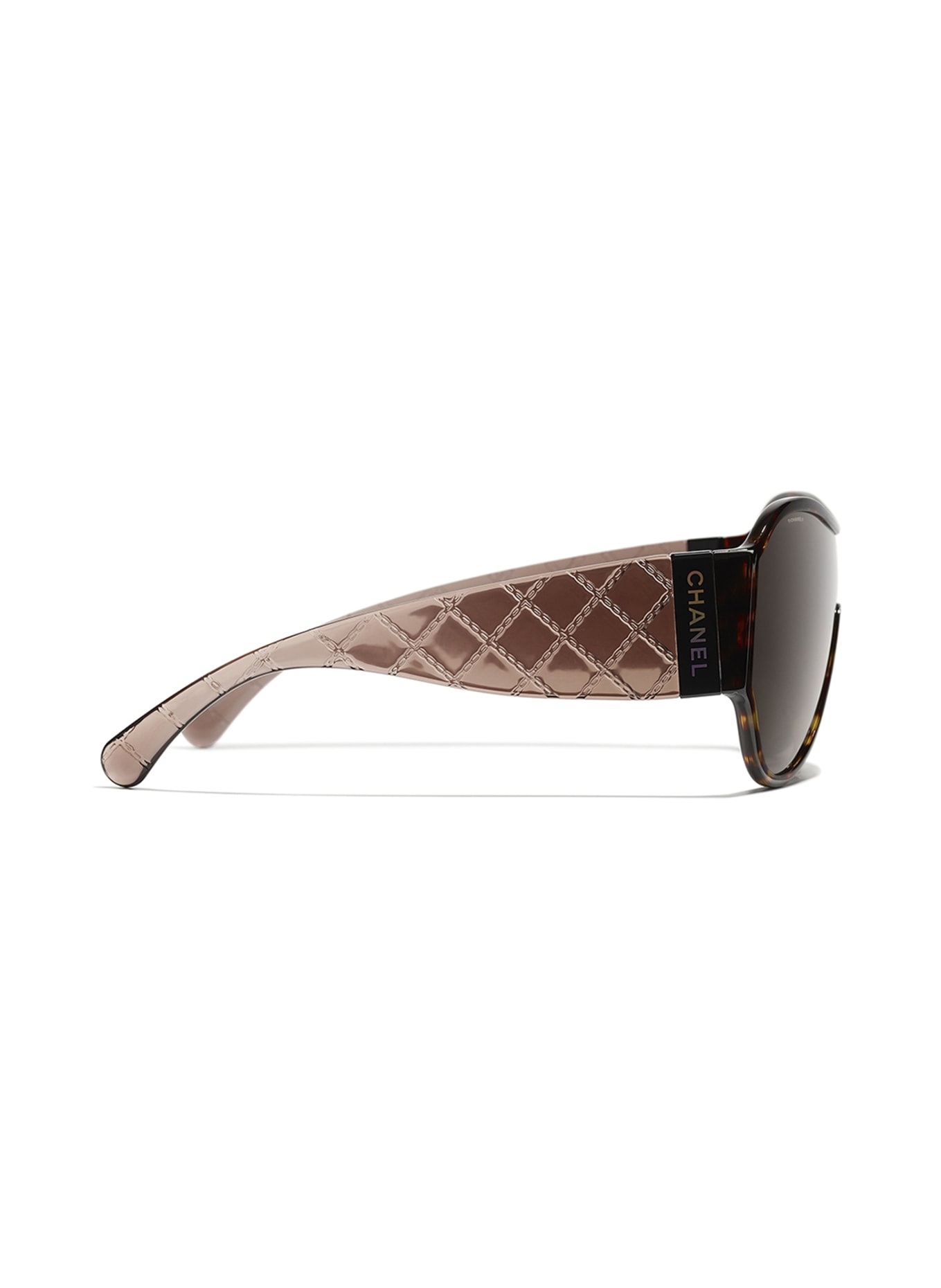 CHANEL Wraparound sunglasses, Color: C714/3 - HAVANA/ BEIGE (Image 3)