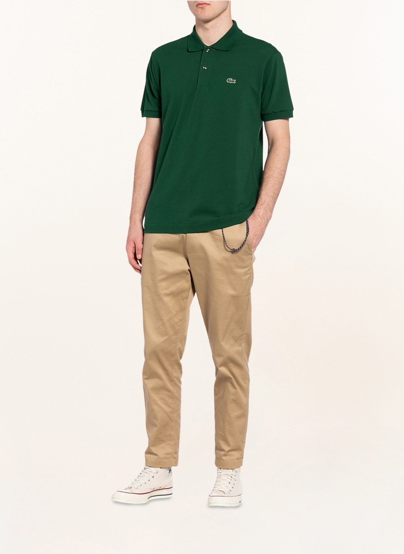 LACOSTE Piqué-Poloshirt Classic Fit, Farbe: GRÜN (Bild 2)