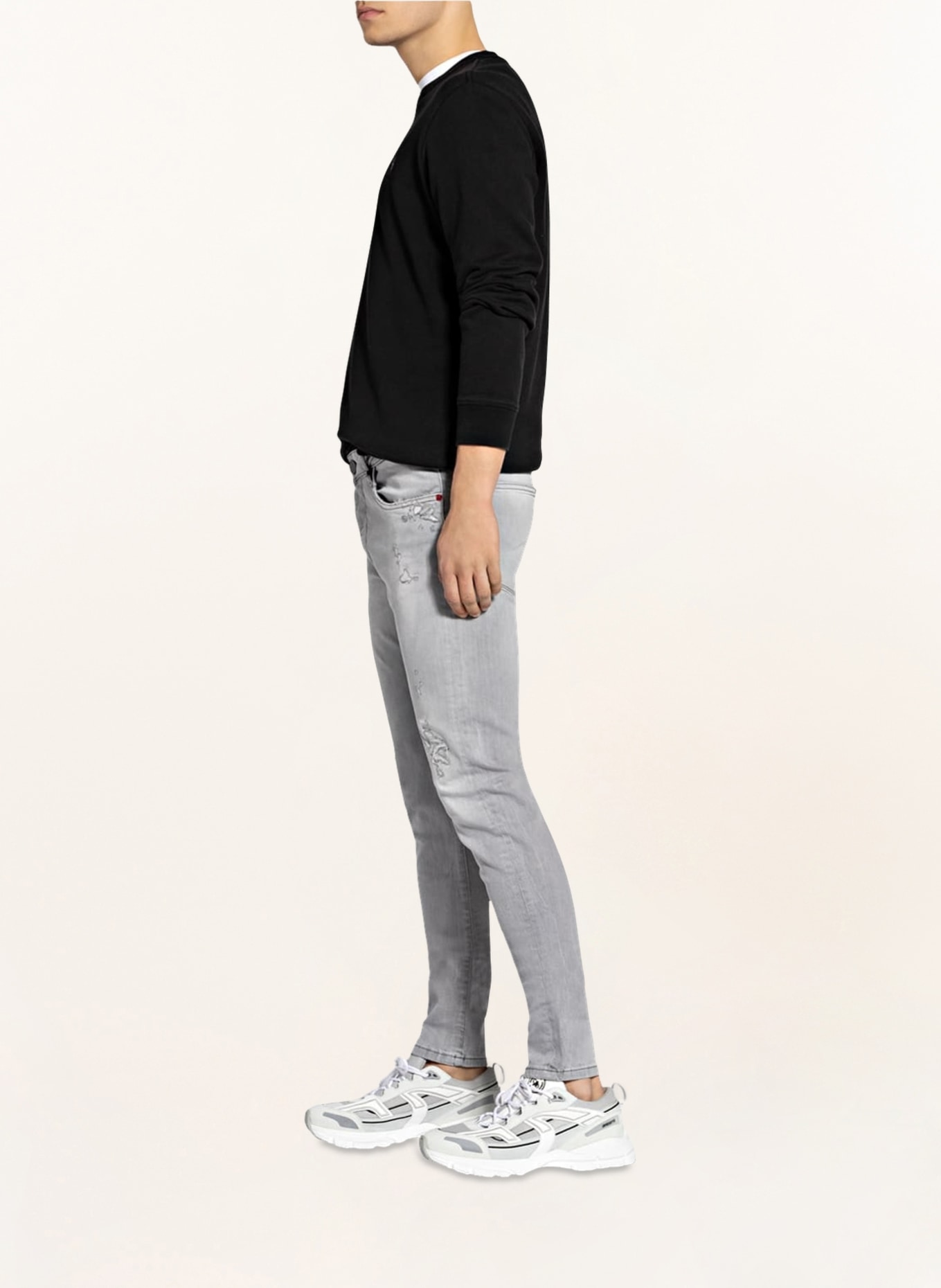 ELIAS RUMELIS Destroyed jeans ERNOEL comfort fit, Color: 559 flint grey (Image 4)