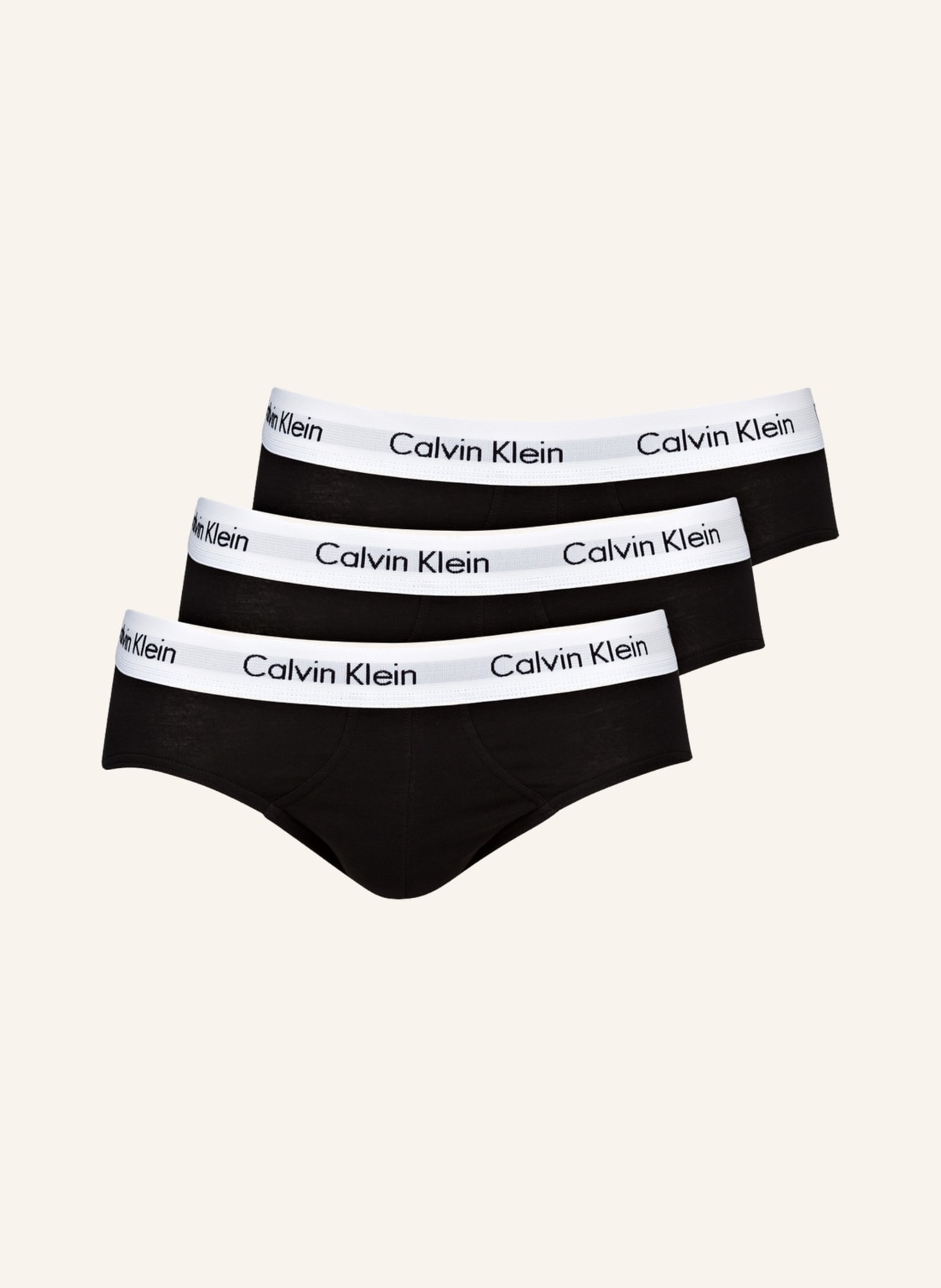 Calvin Klein 3er-Pack Slips COTTON STRETCH, Farbe: SCHWARZ (Bild 1)