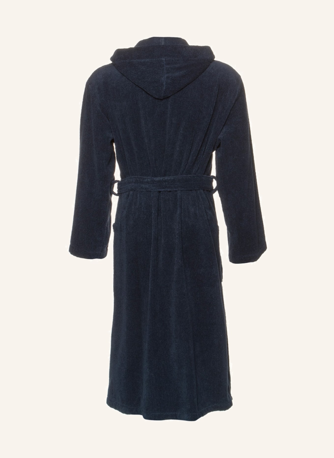 SCHIESSER Men’s bathrobe ESSENTIALS with hood: BLUE
