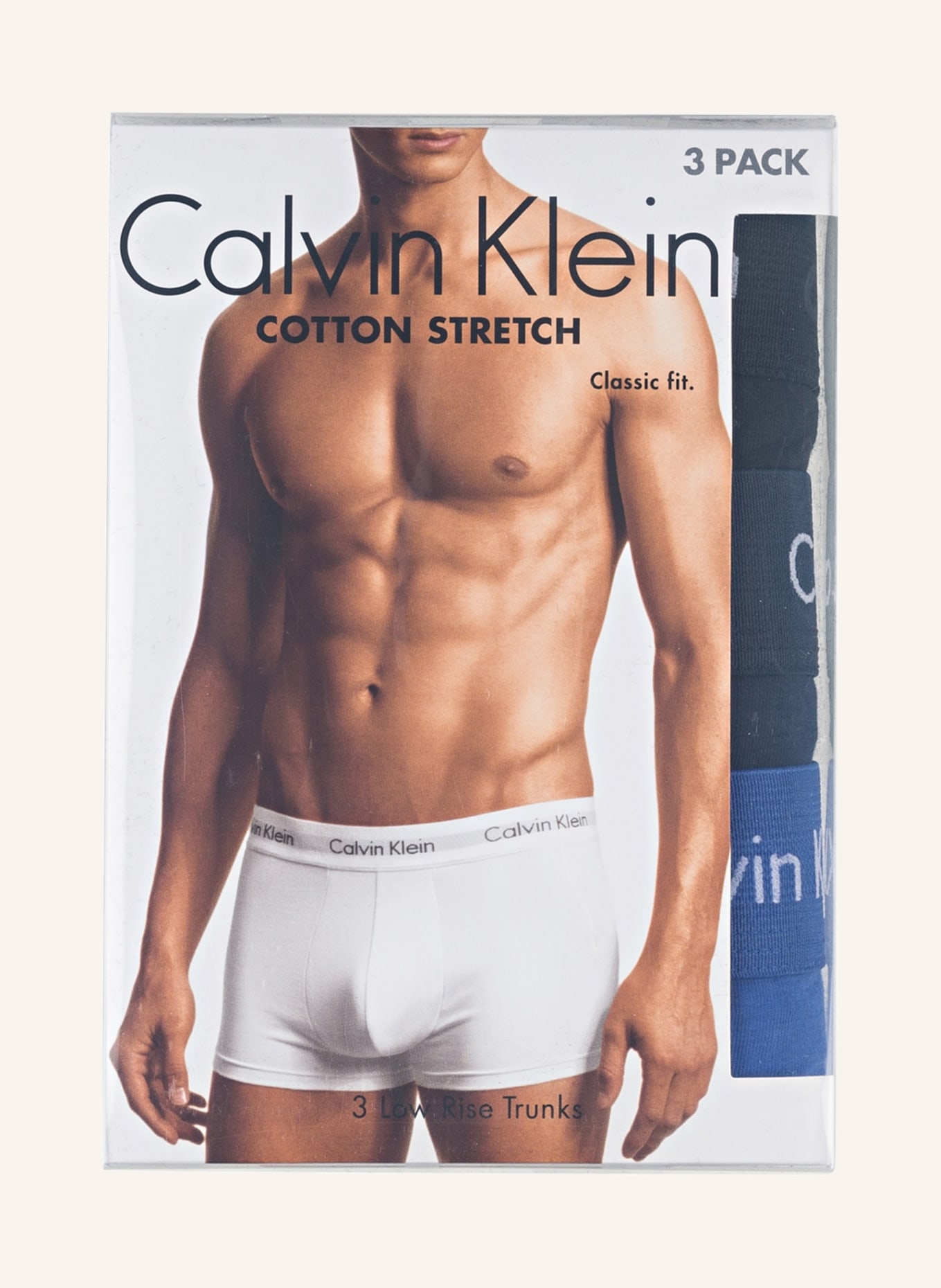 Calvin Klein 3er-Pack Boxershorts COTTON STRETCH, Farbe: SCHWARZ/ DUNKELBLAU/ BLAU (Bild 3)