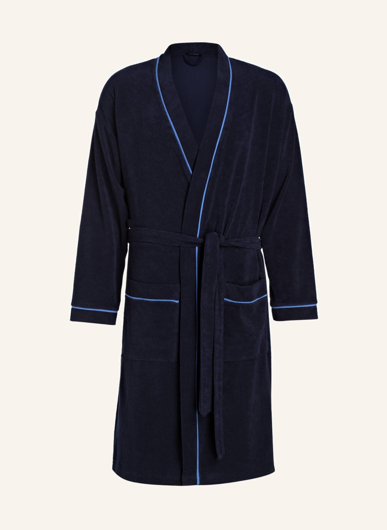 SCHIESSER Men's dressing gown, Color: NAVY (Image 1)