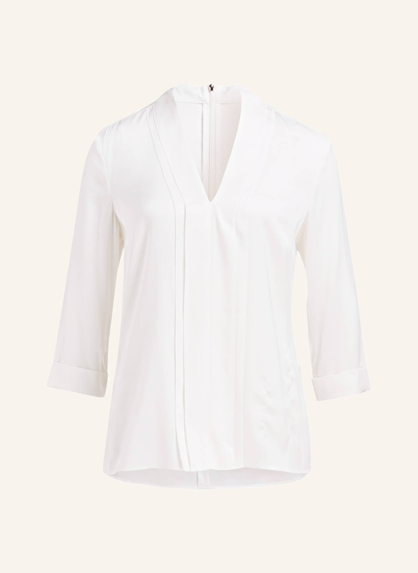 BOSS Silk blouse INSANI with 3/4 sleeves, Color: WHITE (Image 1)