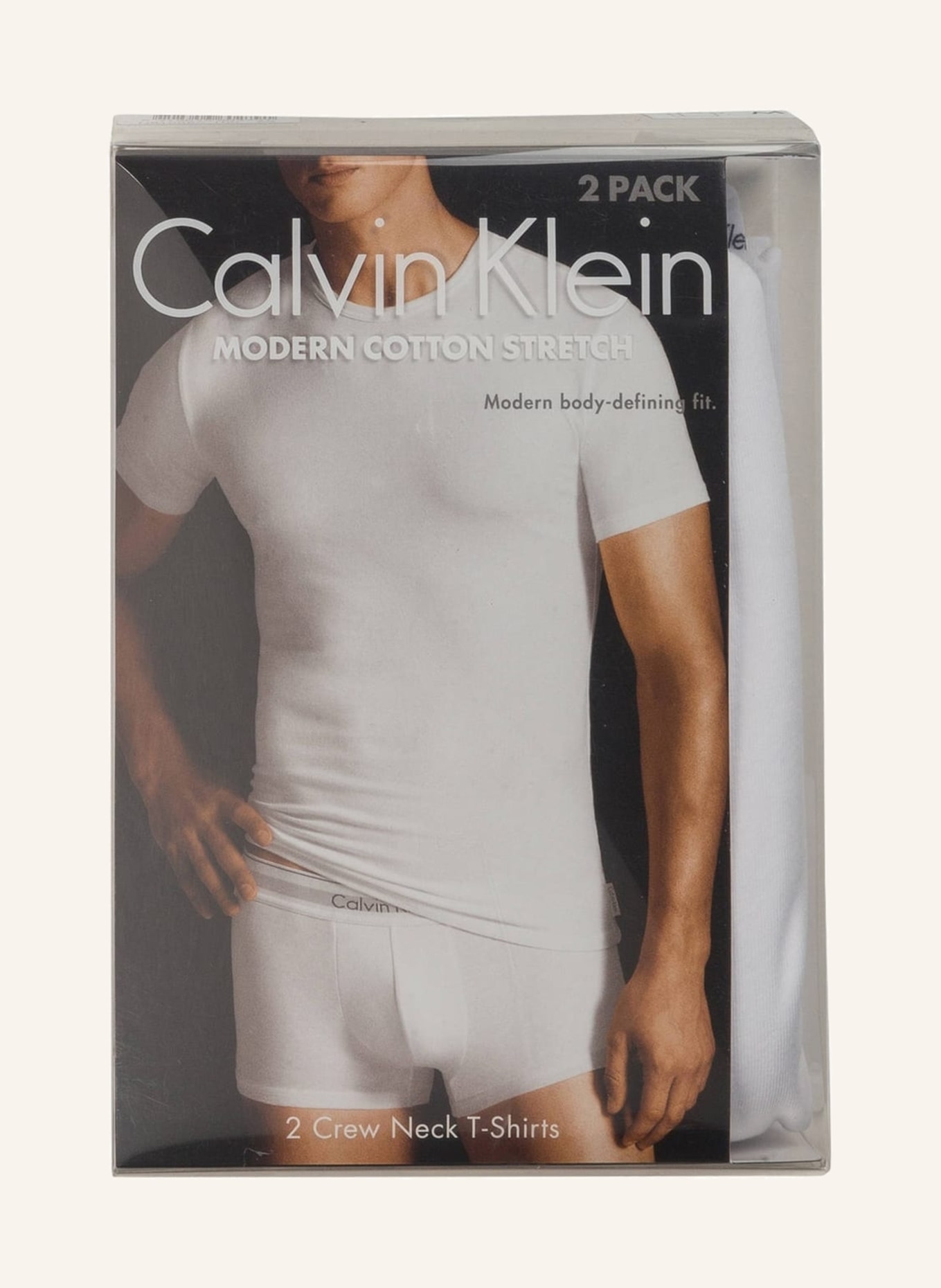 Calvin Klein 2er-Pack T-Shirts MODERN COTTON STRETCH, Farbe: WEISS (Bild 4)