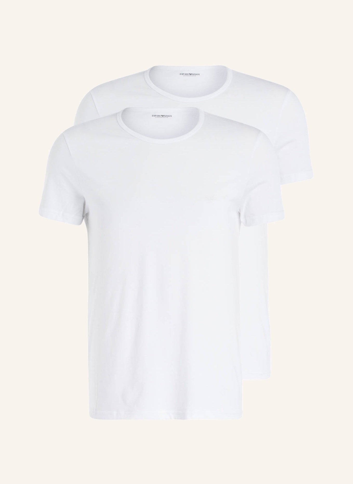 EMPORIO ARMANI 2-pack T-shirts, Color: WHITE (Image 1)