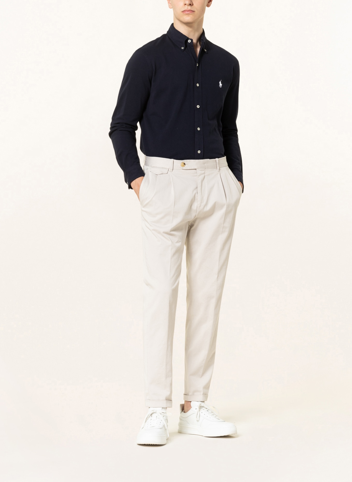 POLO RALPH LAUREN Piqué-Hemd Custom Fit, Farbe: DUNKELBLAU (Bild 2)