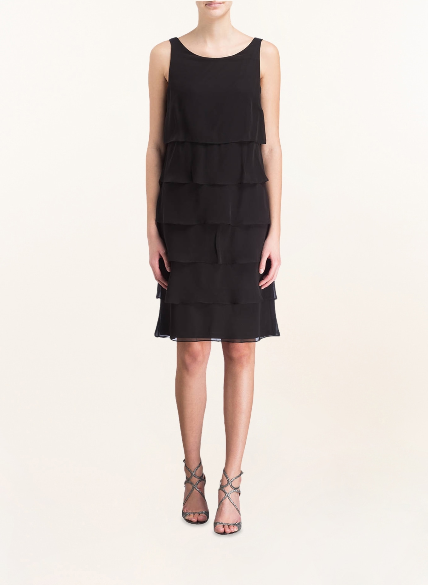 Vera Mont Dress with frills, Color: BLACK (Image 2)