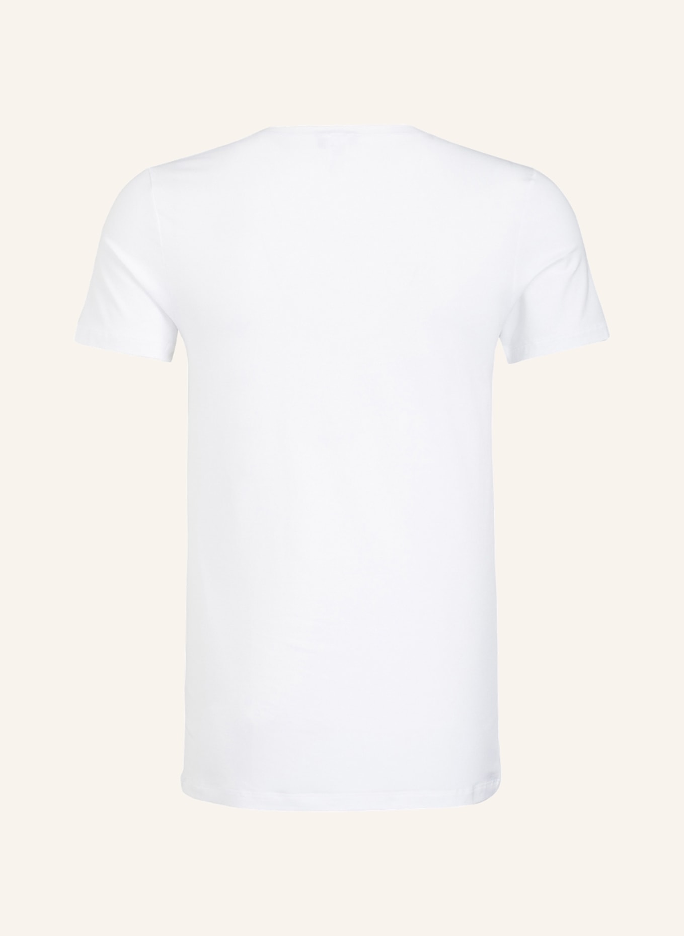 HANRO V-neck shirt COTTON SUPERIOR, Color: WHITE (Image 2)