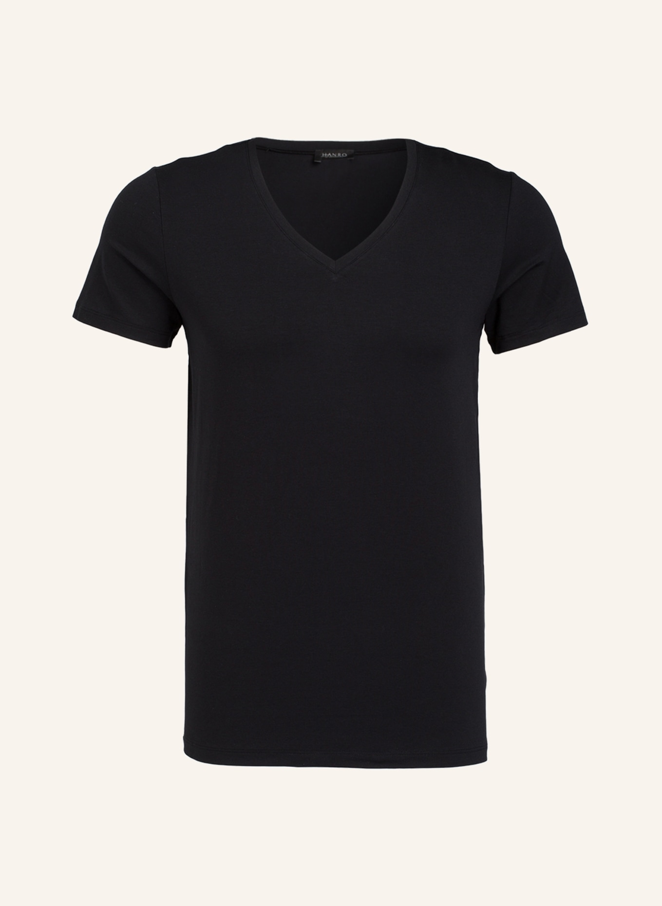 HANRO V-Shirt COTTON SUPERIOR, Farbe: SCHWARZ (Bild 1)