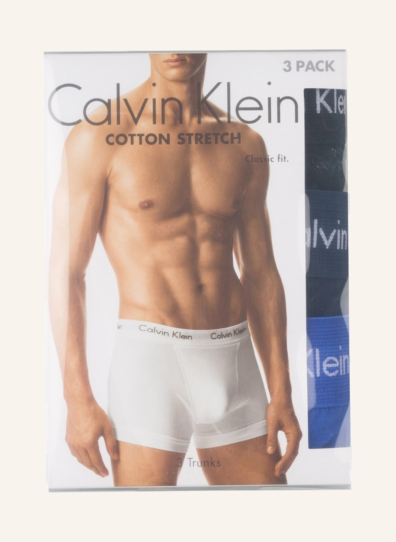 Calvin Klein 3er-Pack Boxershorts COTTON STRETCH , Farbe: BLAU/ DUNKELBLAU/ SCHWARZ (Bild 3)
