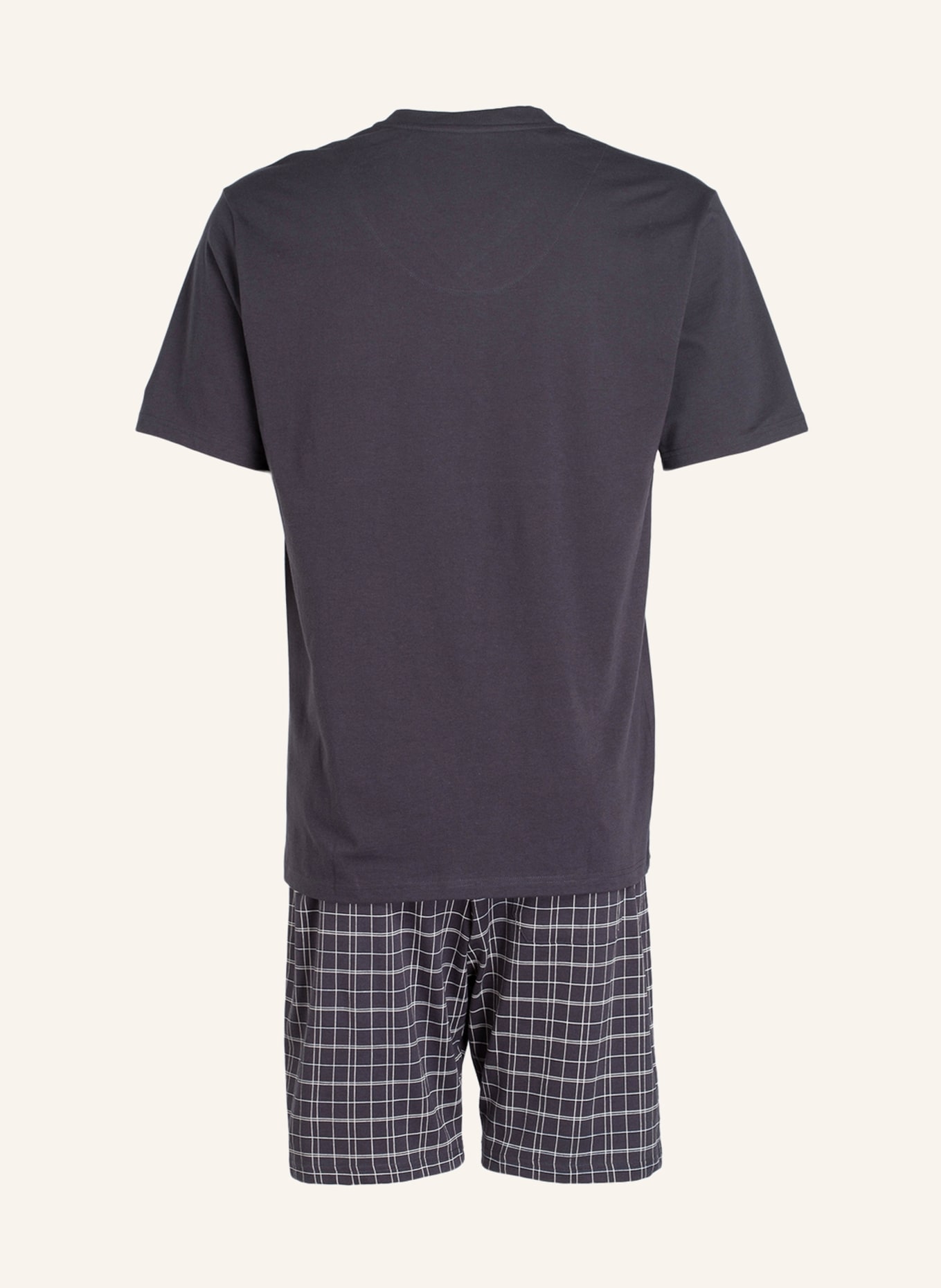 SCHIESSER Shorty-Schlafanzug EBONY , Farbe: ANTHRAZIT (Bild 2)