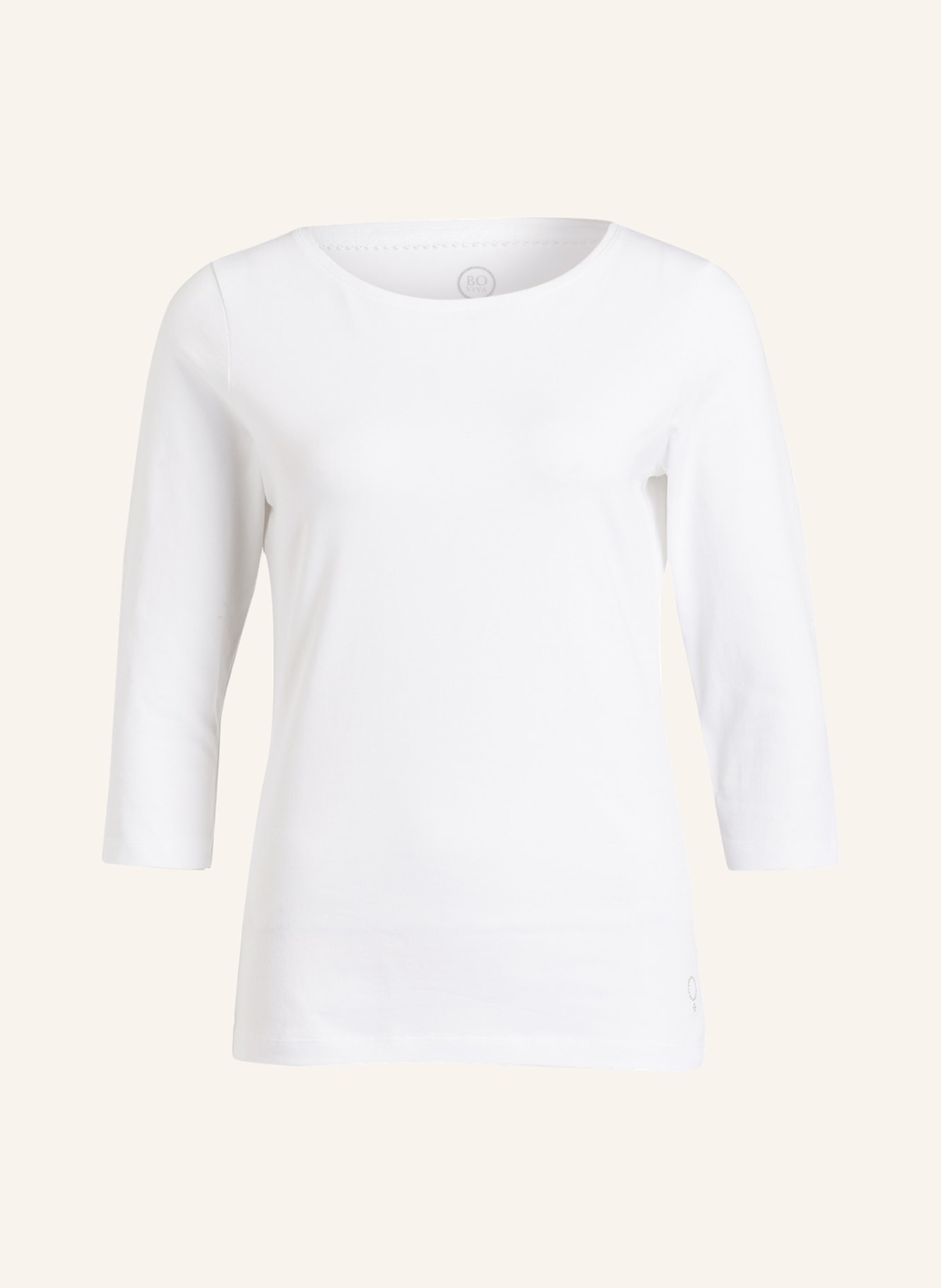 BOVIVA Shirt with 3/4 sleeve, Color: 100 WHITE (Image 1)