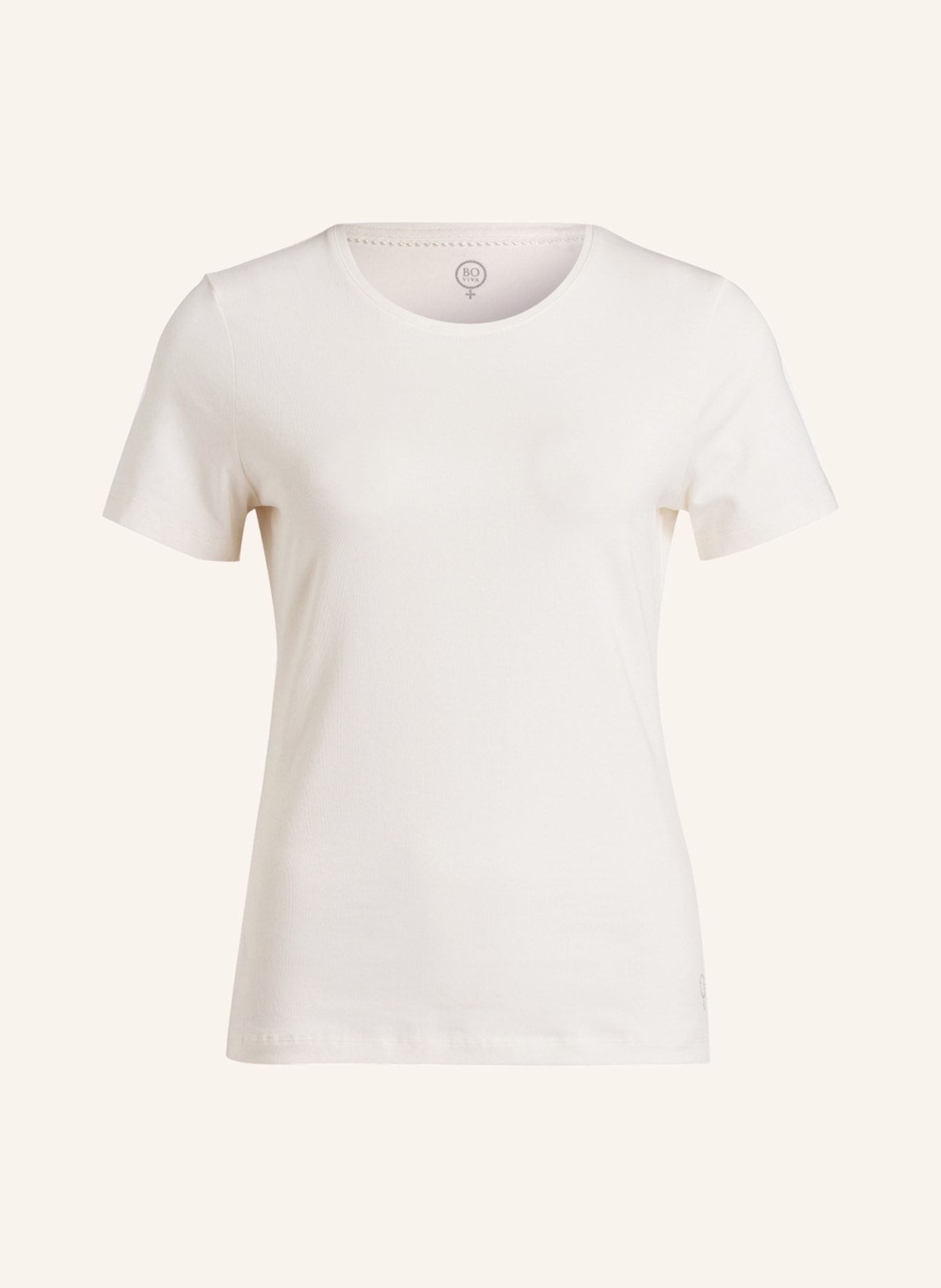 BOVIVA T-Shirt mit Schmucksteinen, Farbe: ECRU (Bild 1)