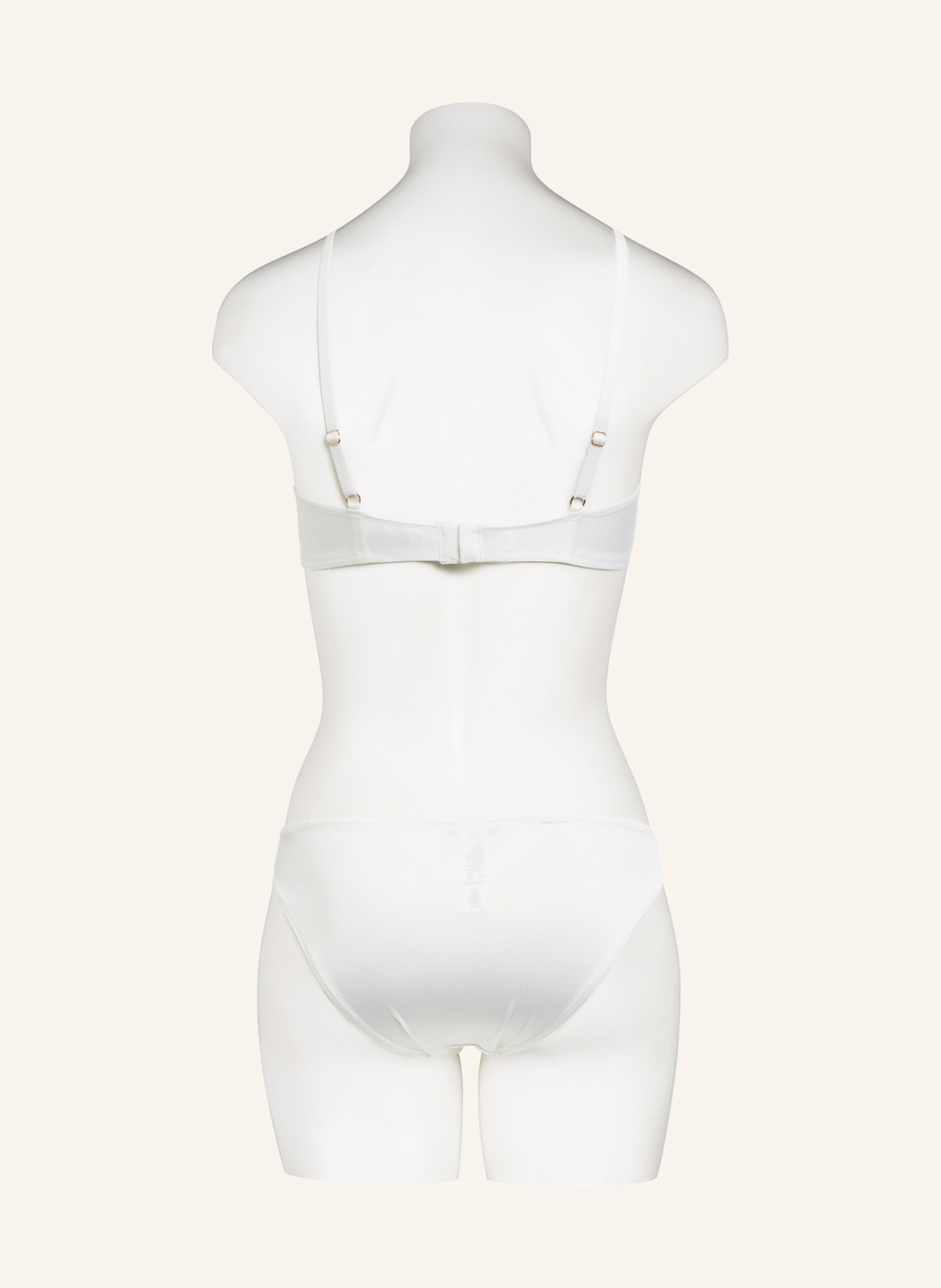 HANRO Molded cup bra SATIN DELUXE made of satin, Color: WHITE (Image 3)