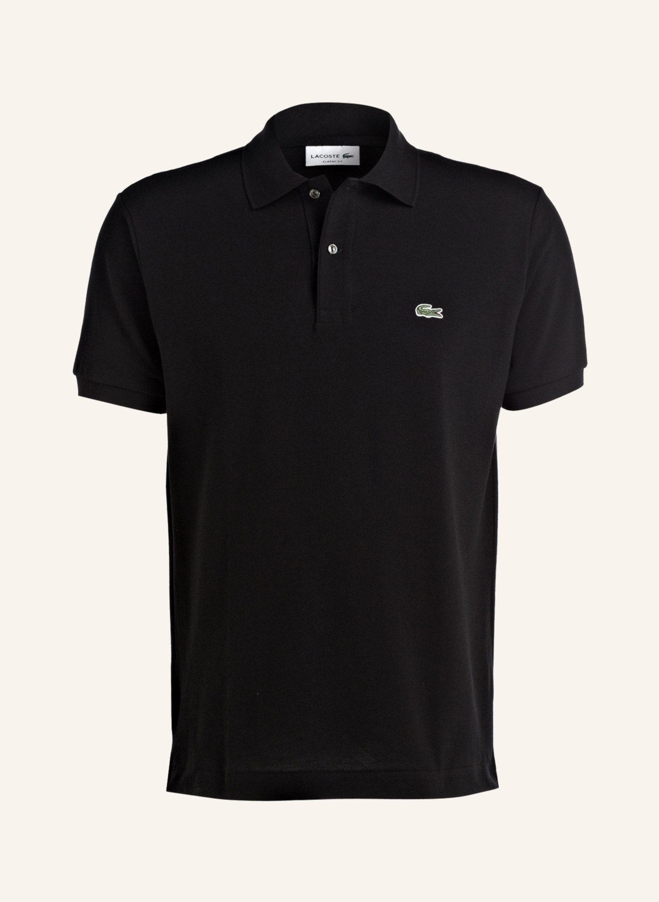 LACOSTE Piqué-Poloshirt Classic Fit, Farbe: SCHWARZ (Bild 1)