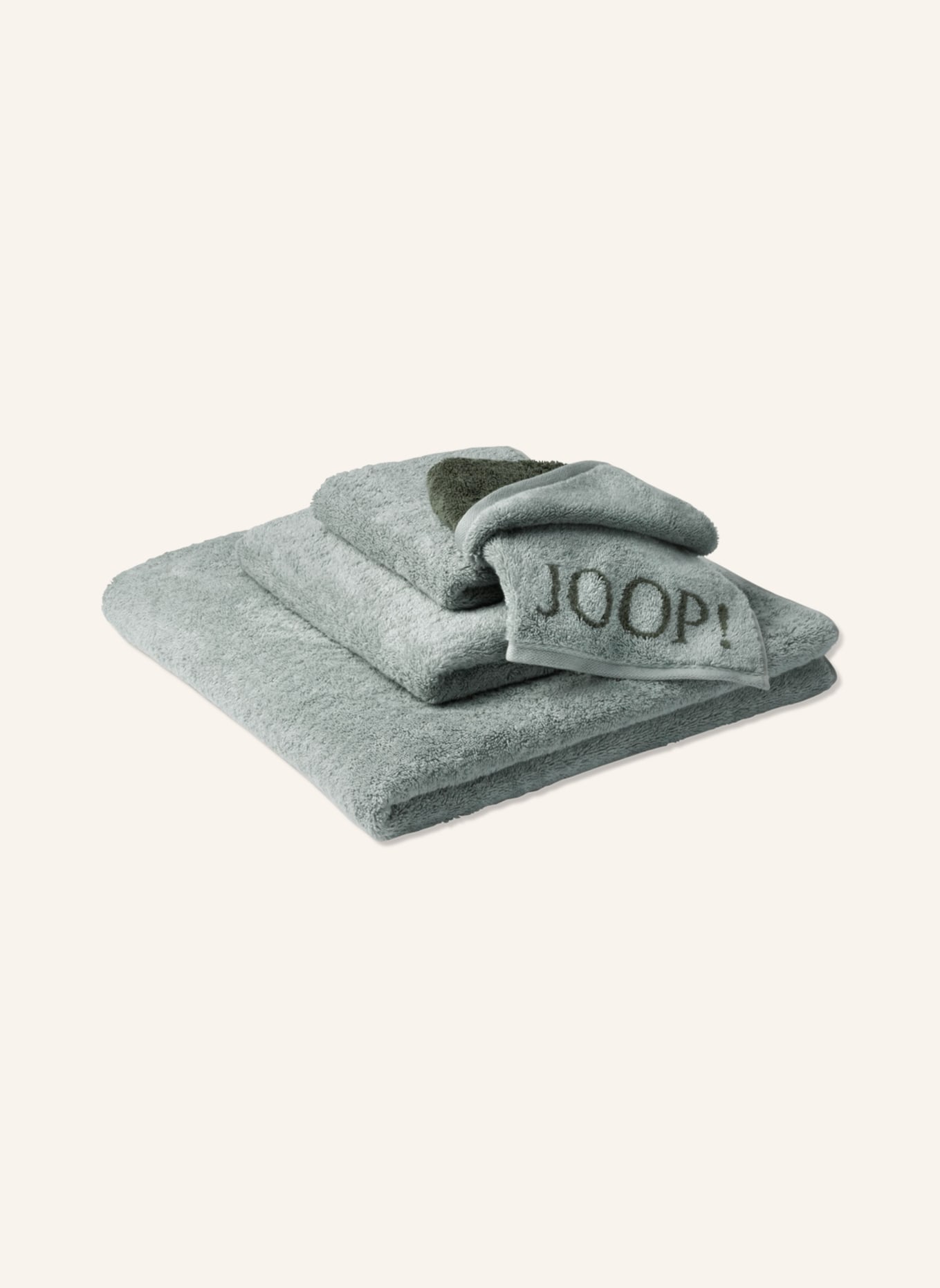 JOOP! Guest towel CLASSIC DOUBLEFACE , Color: DARK GREEN/ LIGHT GREEN (Image 2)