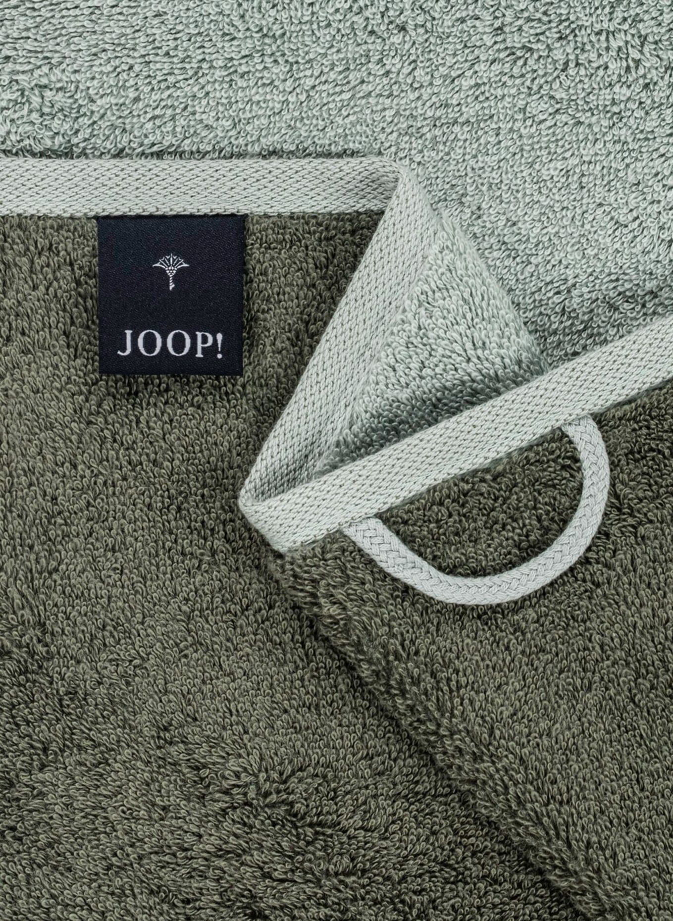 JOOP! Guest towel CLASSIC DOUBLEFACE , Color: DARK GREEN/ LIGHT GREEN (Image 4)
