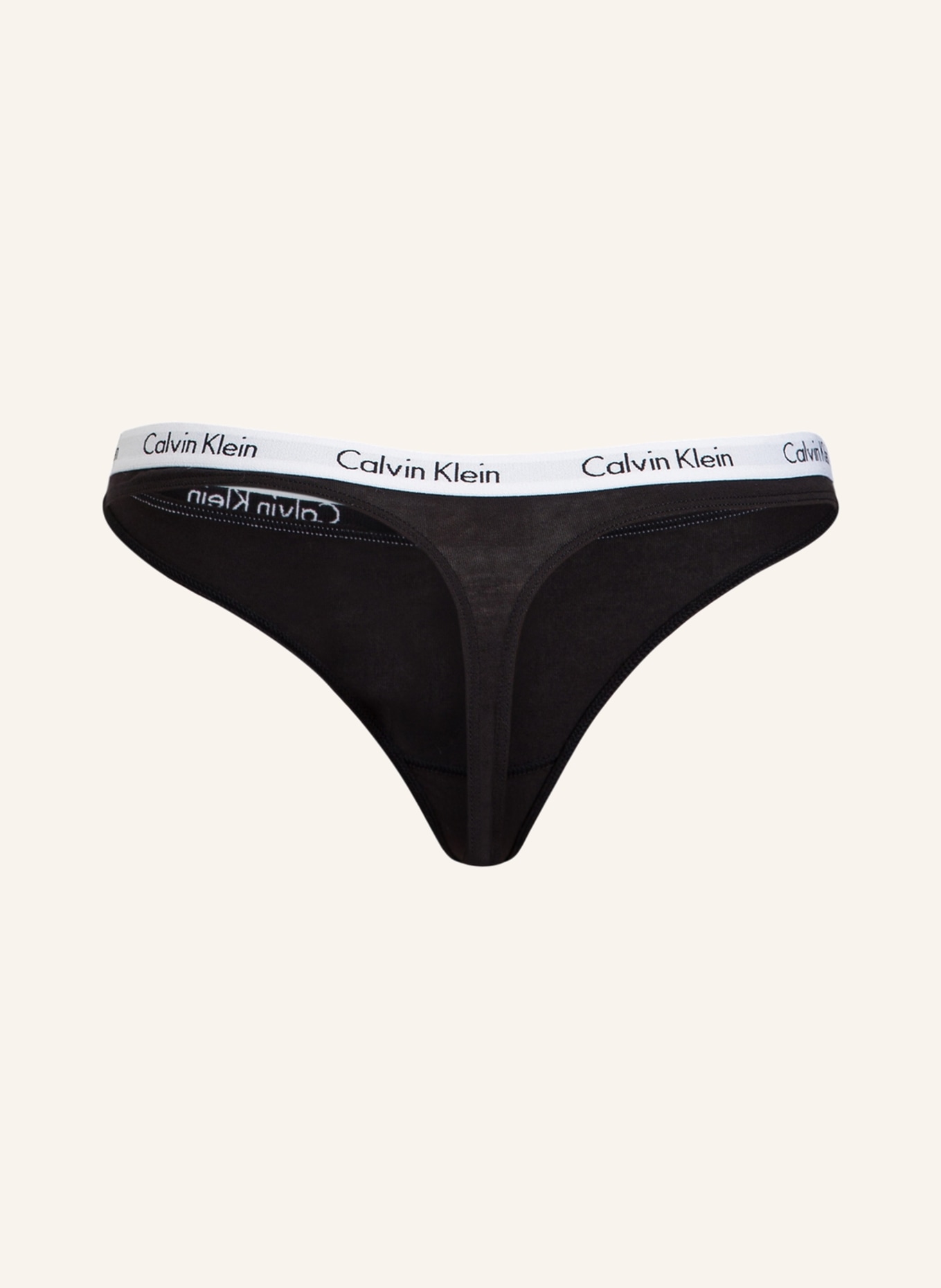 Calvin Klein Tangové kalhotky String CAROUSEL, 3 kusy v balení, Barva: ČERNÁ/ BÍLÁ (Obrázek 2)