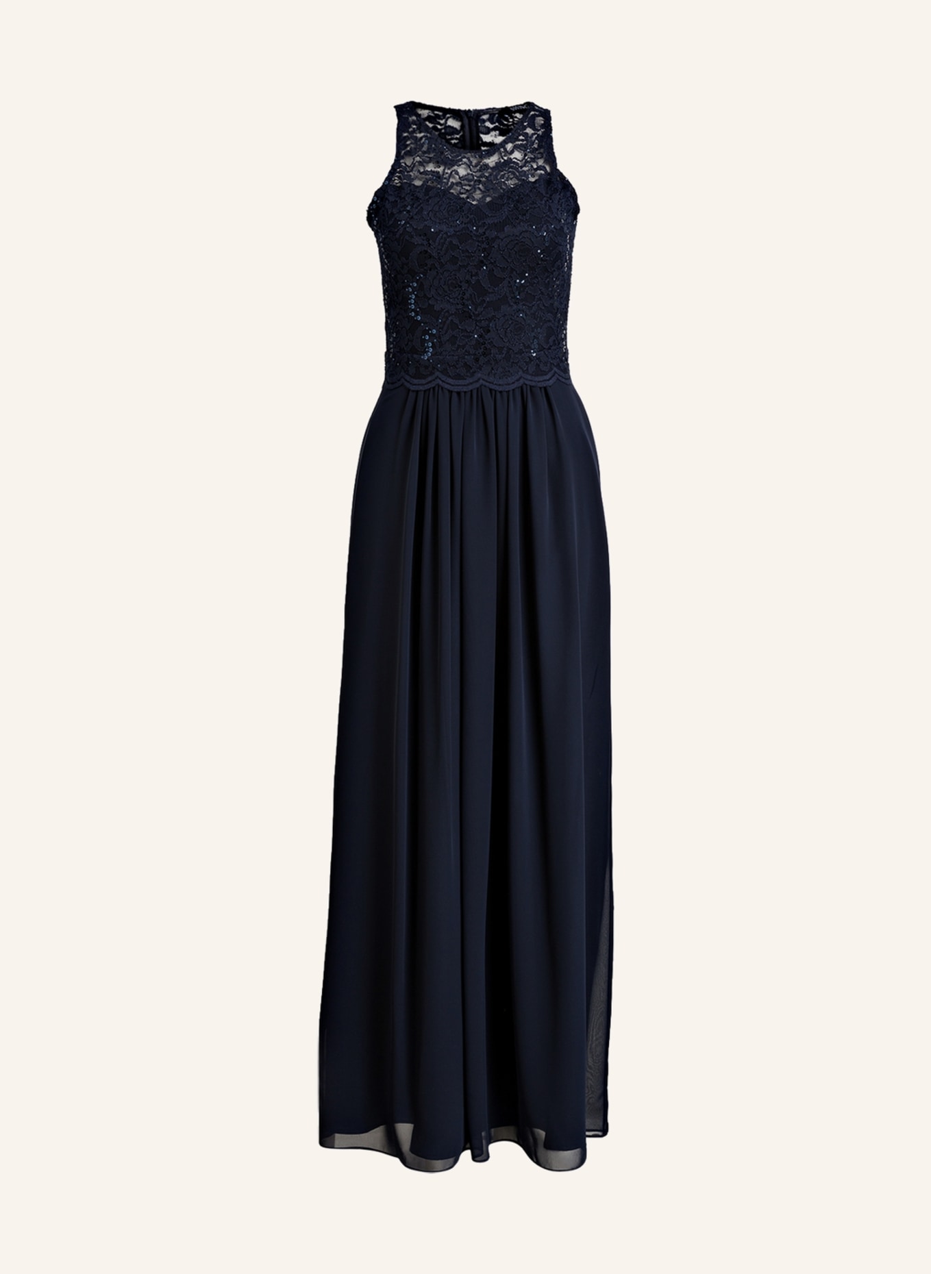 SWING Evening dress with sequin trim, Color: MARINE (Image 1)