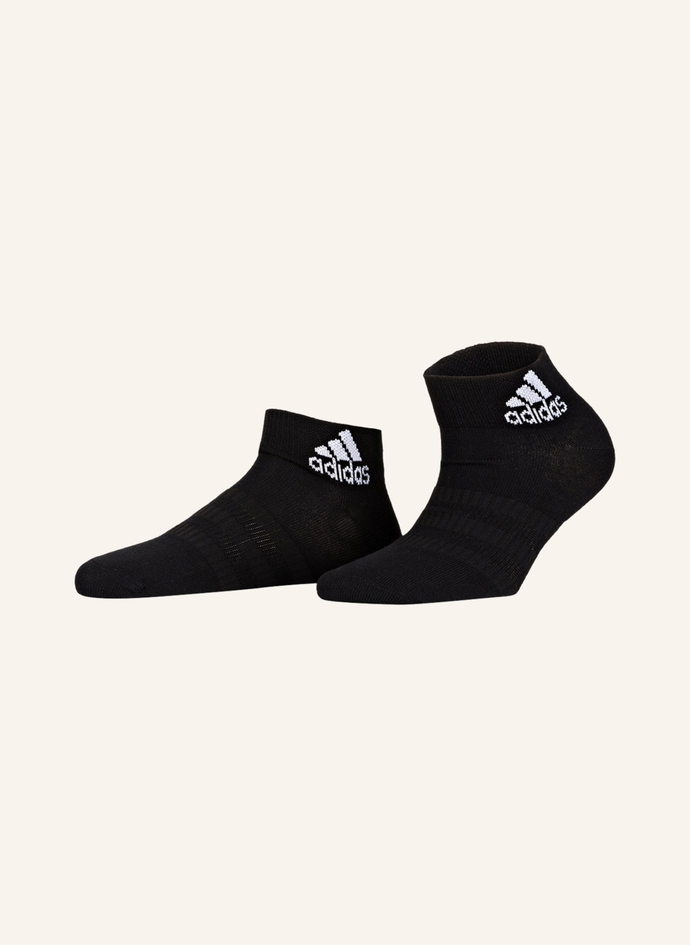 adidas 3er-Pack Socken LIGHT ANKLE, Farbe: MGREYH/WHITE/BLACK	 (Bild 1)