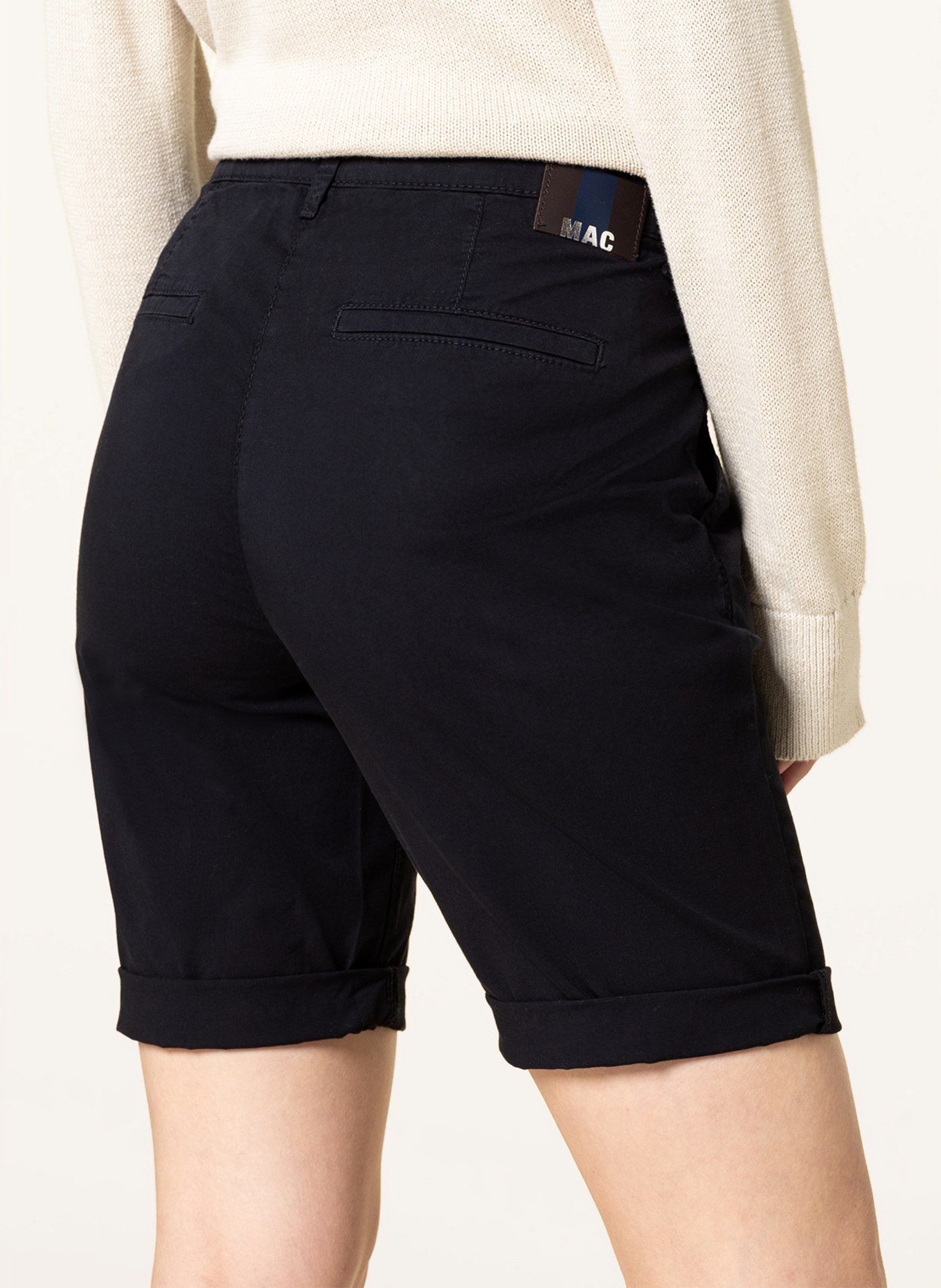 MAC Chinoshorts: DUNKELBLAU